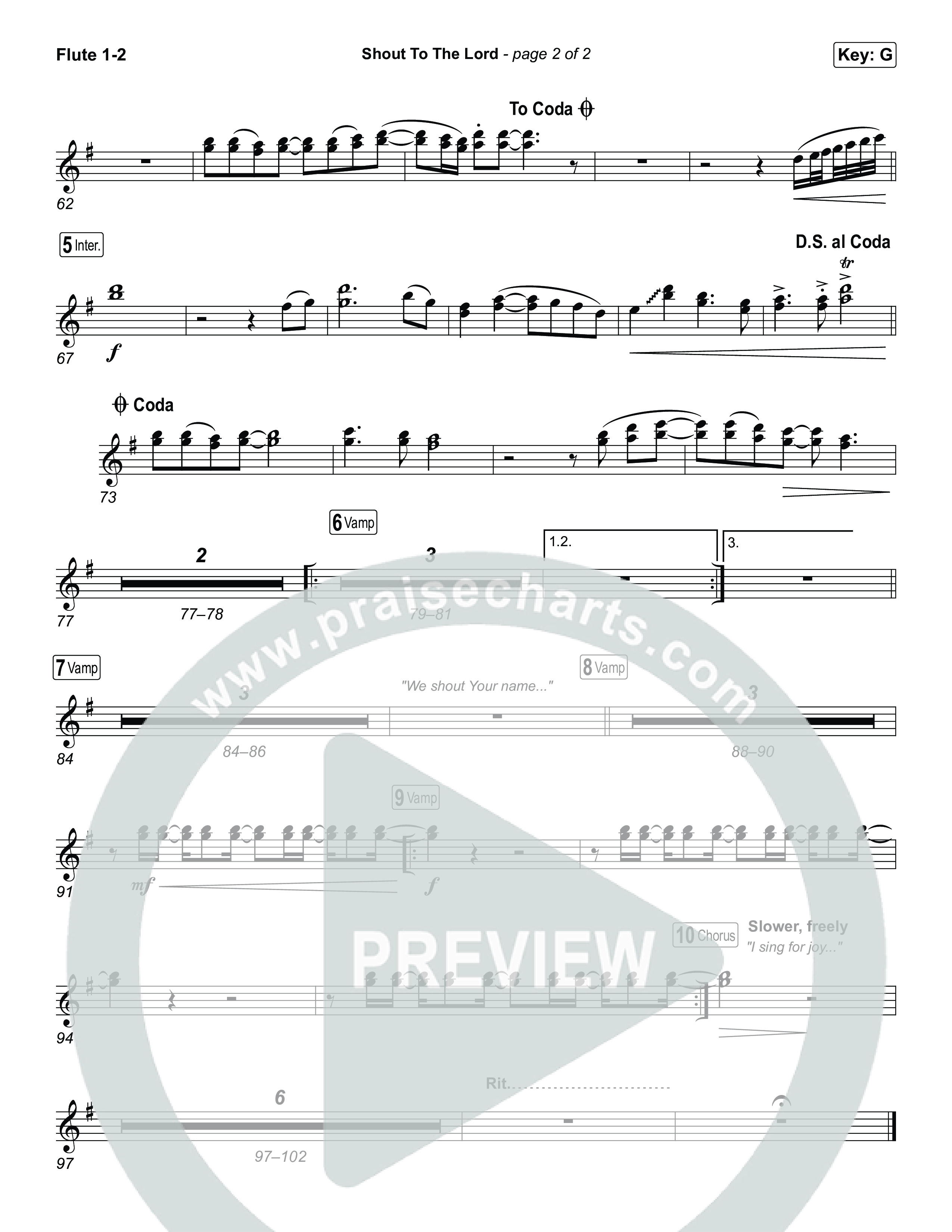 Shout To The Lord Flute 1,2 (House Of Worship / Darlene Zschech / CeCe Winans)