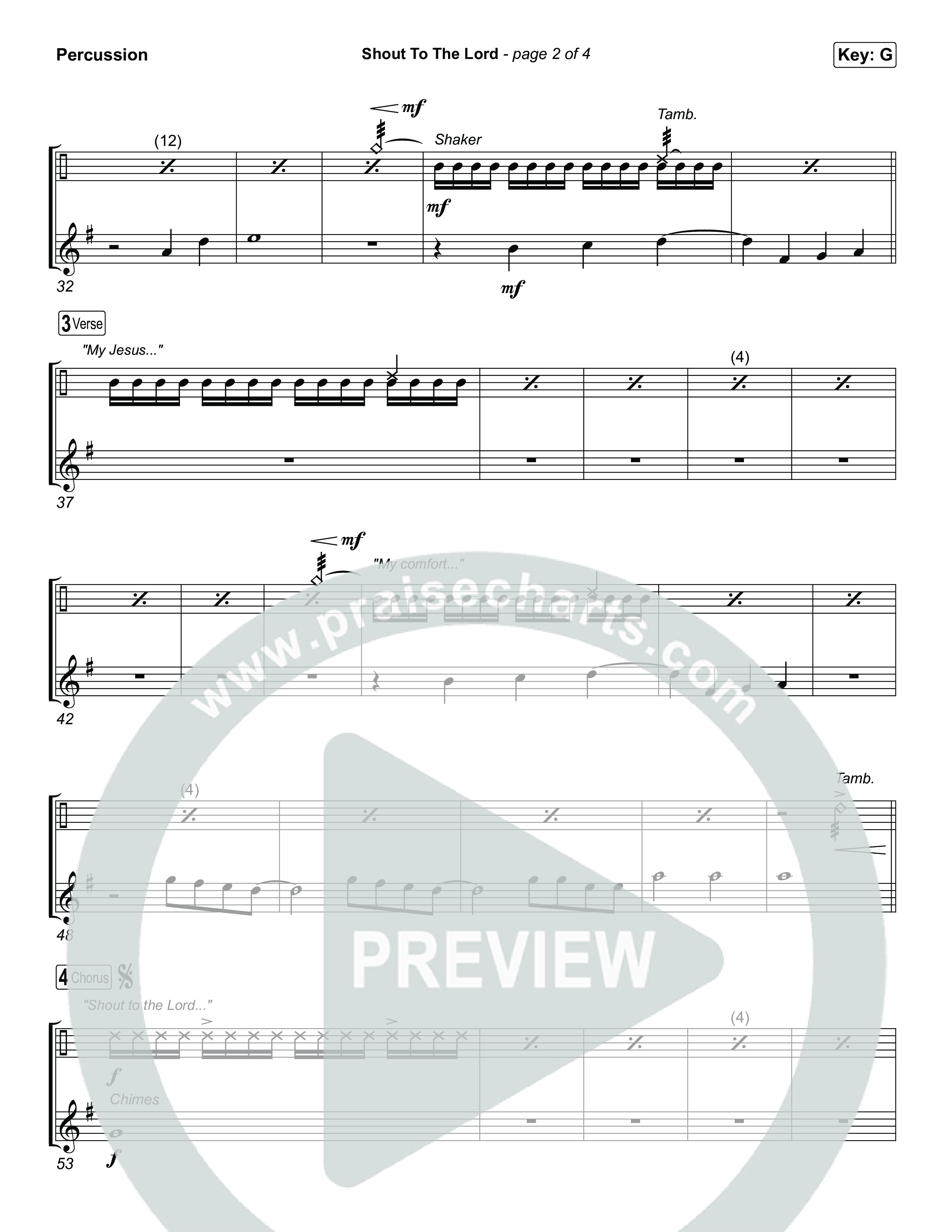 Shout To The Lord Percussion (House Of Worship / Darlene Zschech / CeCe Winans)