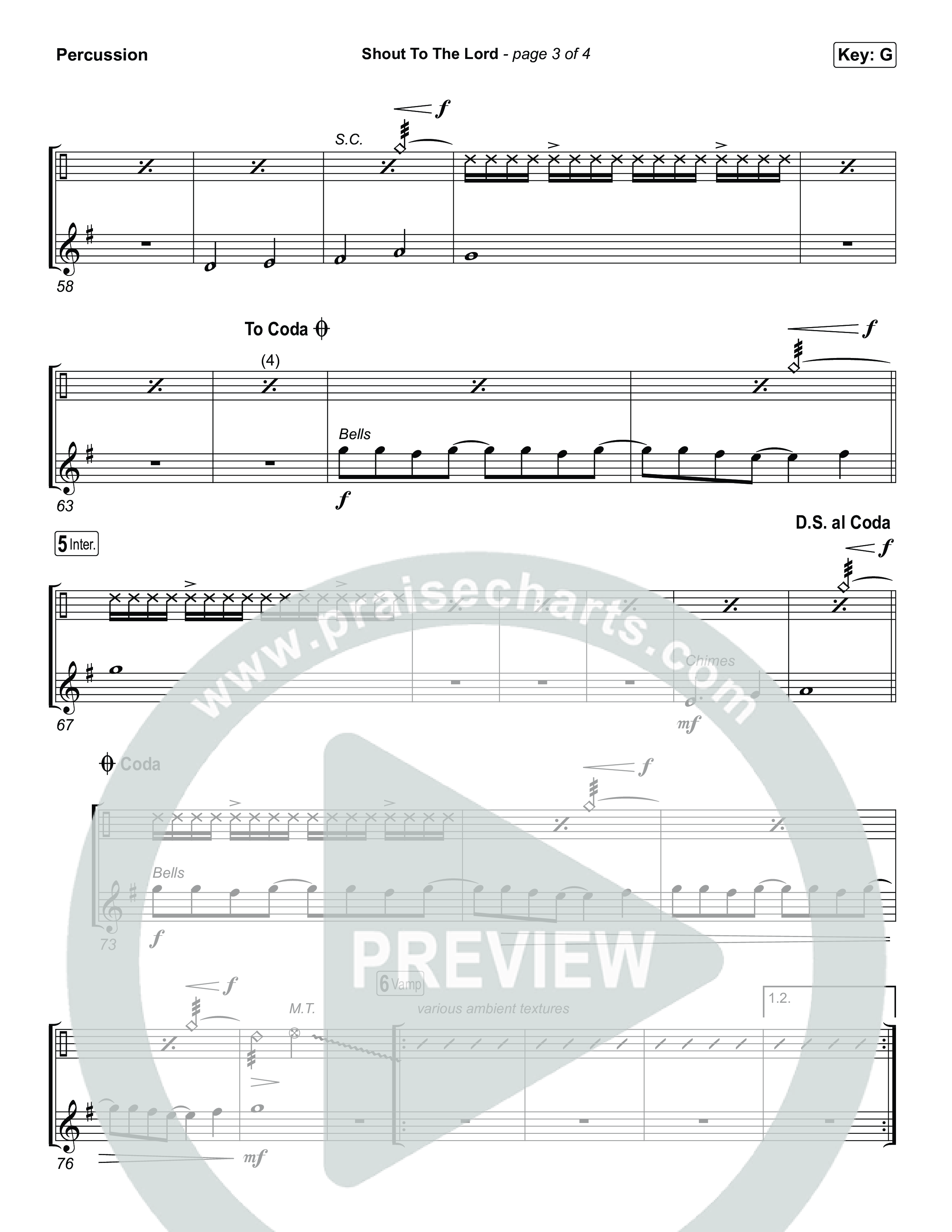 Shout To The Lord Percussion (House Of Worship / Darlene Zschech / CeCe Winans)