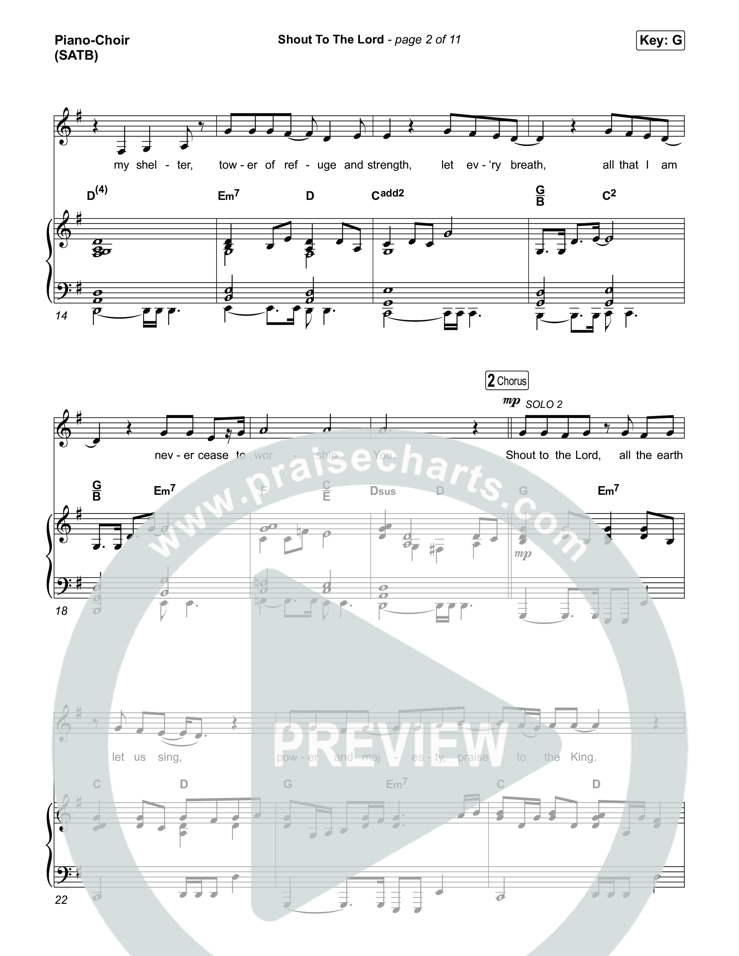 Shout To The Lord Piano/Vocal Pack (House Of Worship / Darlene Zschech / CeCe Winans)