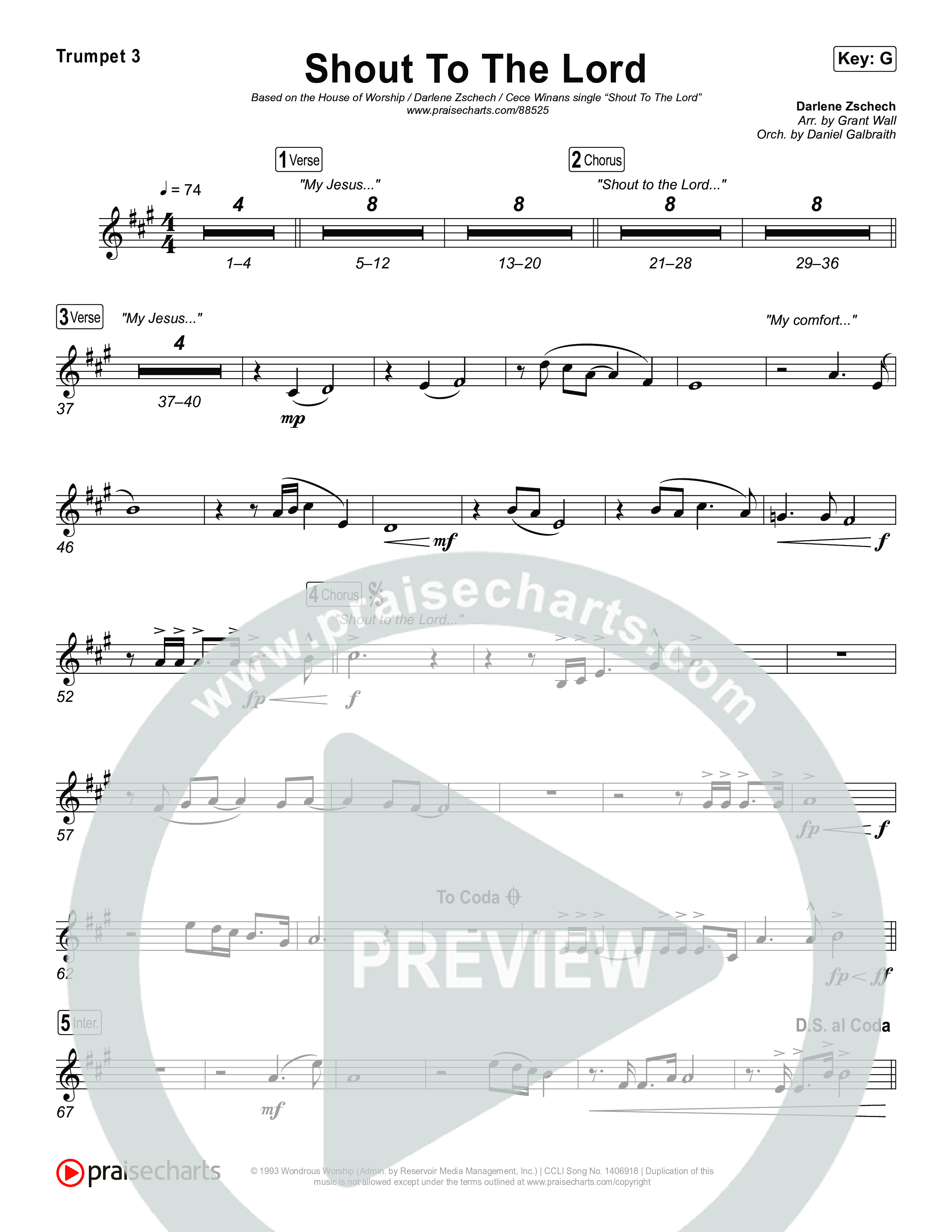 Shout To The Lord Trumpet 3 (House Of Worship / Darlene Zschech / CeCe Winans)