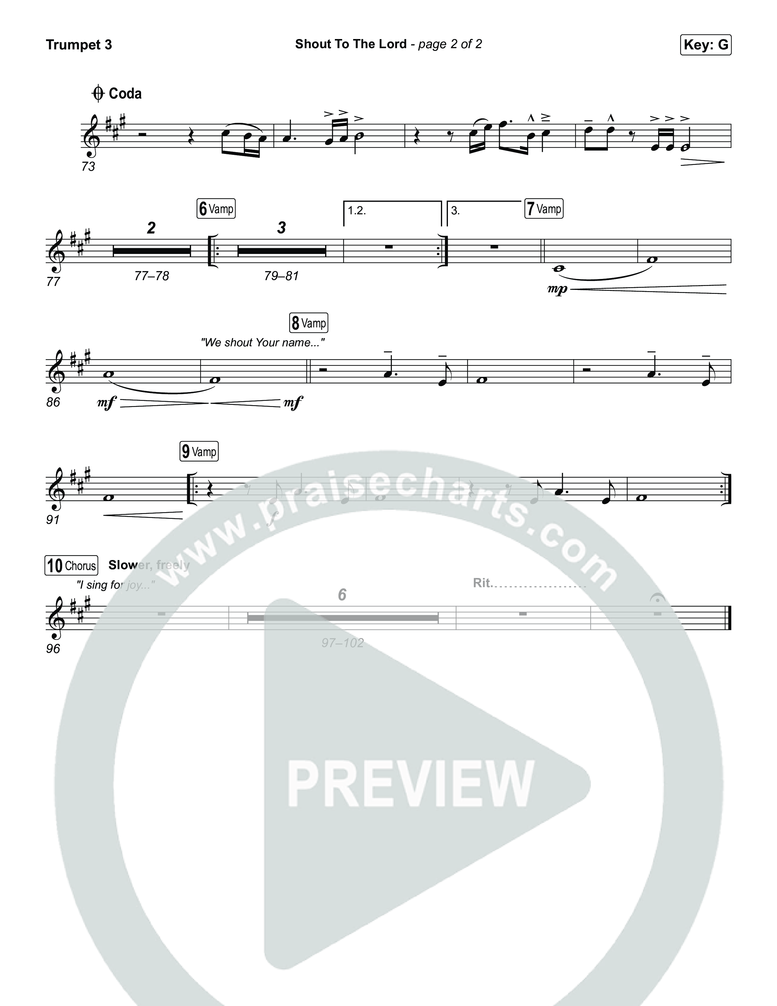 Shout To The Lord Trumpet 3 (House Of Worship / Darlene Zschech / CeCe Winans)