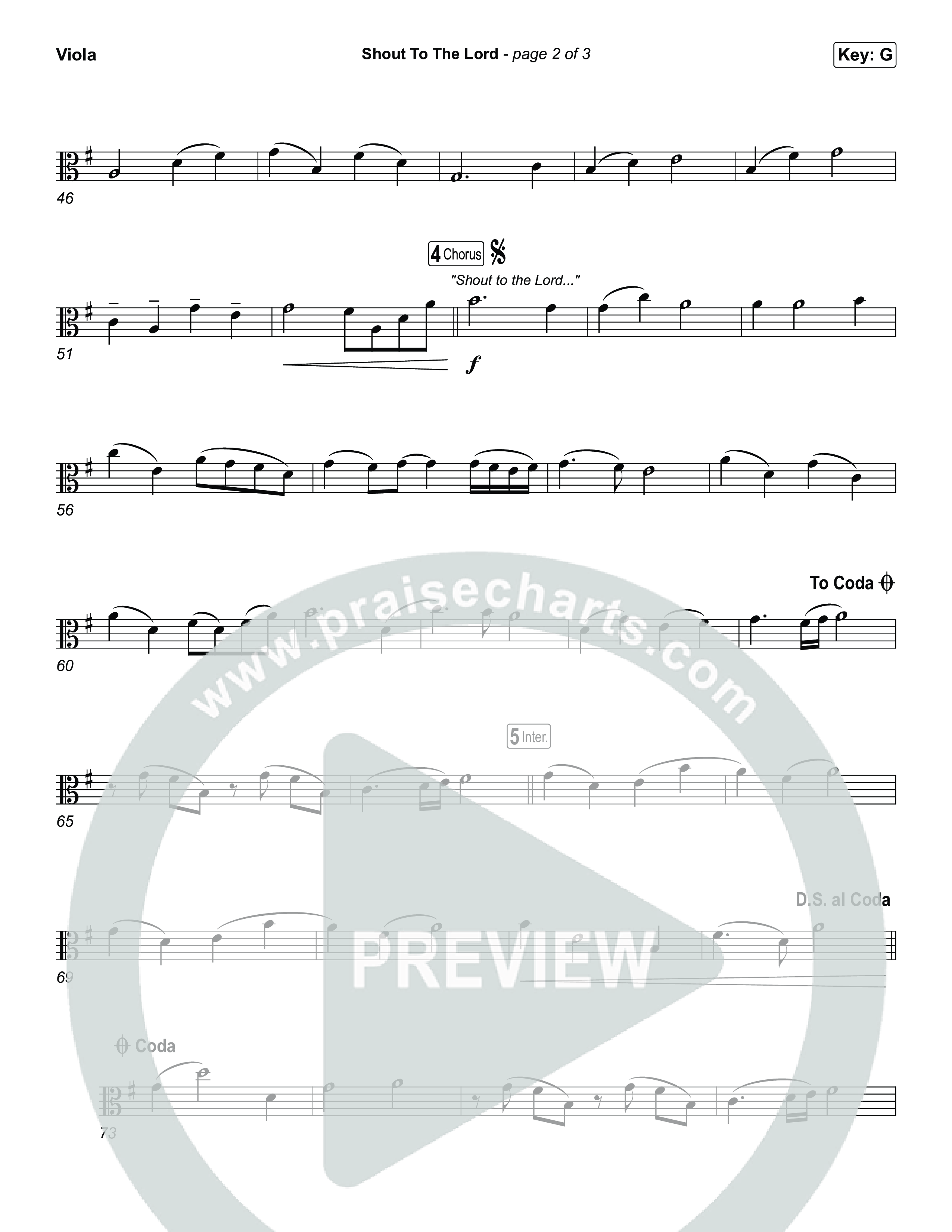 Shout To The Lord Viola (House Of Worship / Darlene Zschech / CeCe Winans)