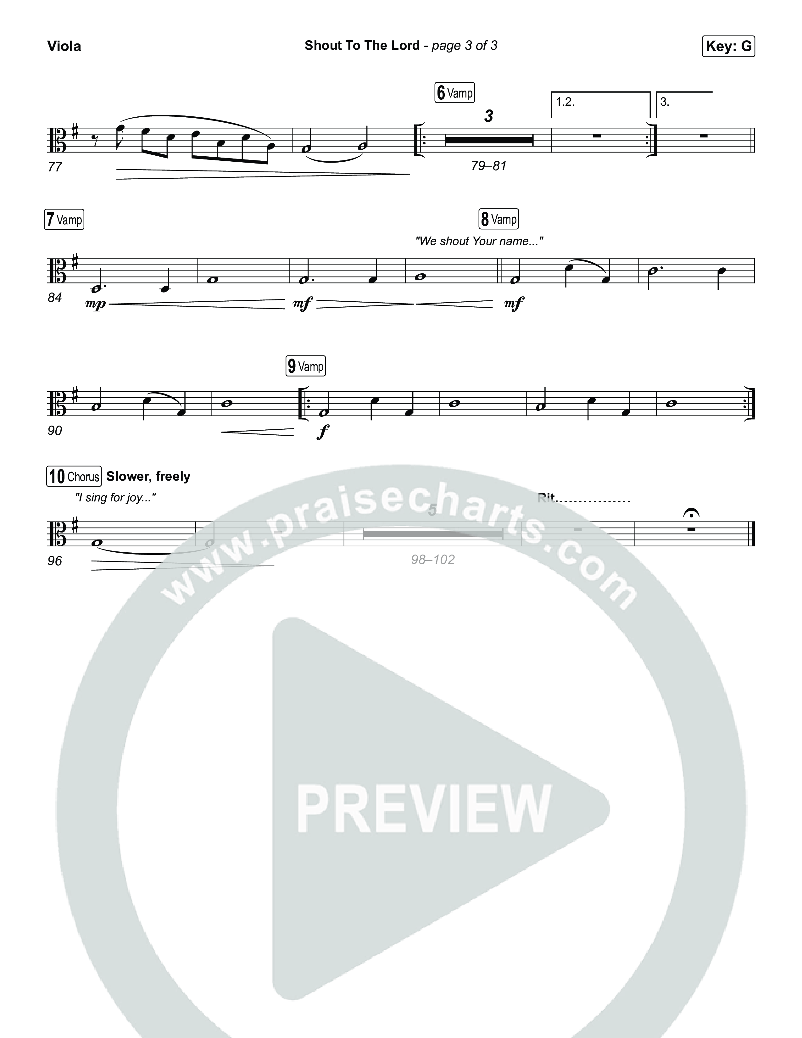 Shout To The Lord Viola (House Of Worship / Darlene Zschech / CeCe Winans)