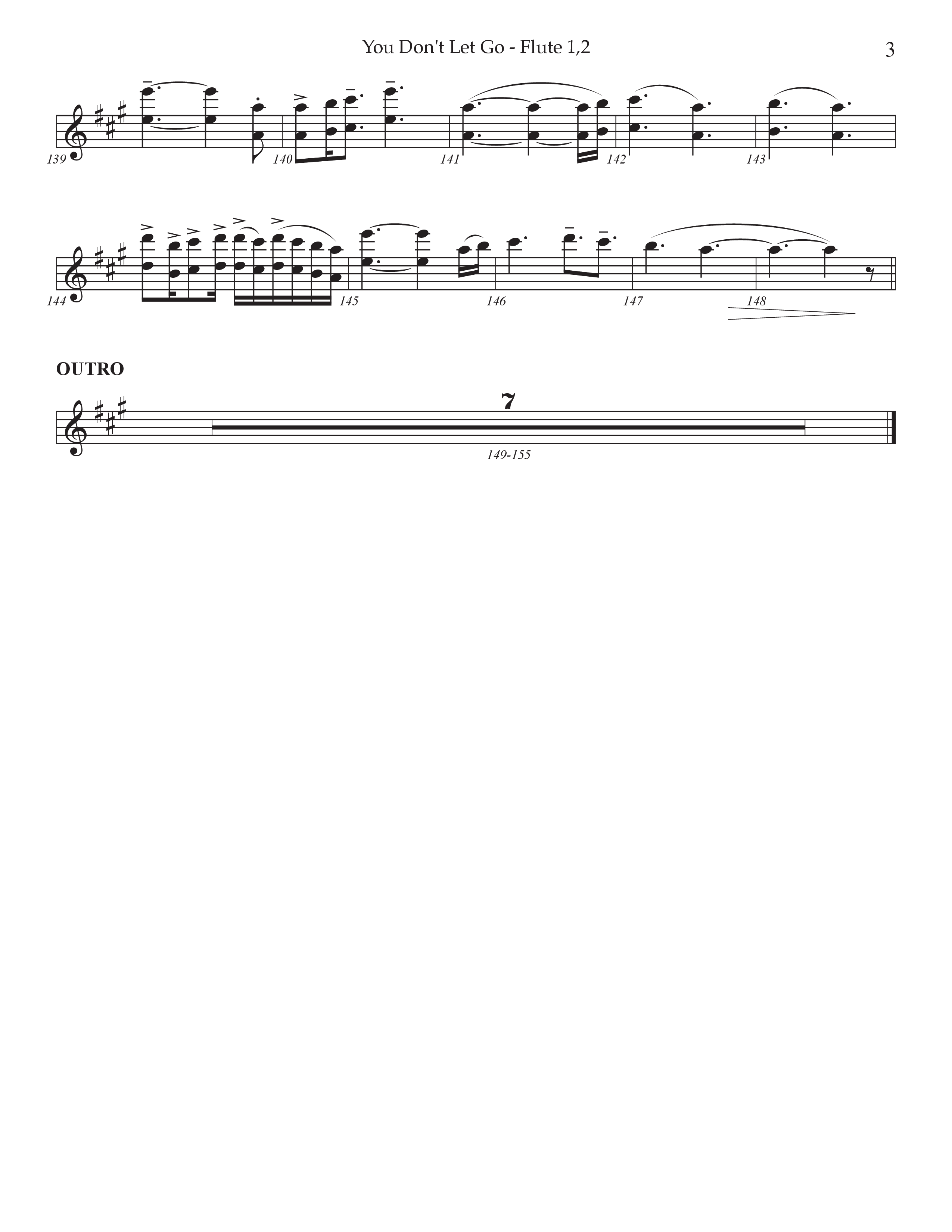 You Don't Let Go (Choral Anthem SATB) Flute 1/2 (Prestonwood Worship / Arr. Jonathan Walker)