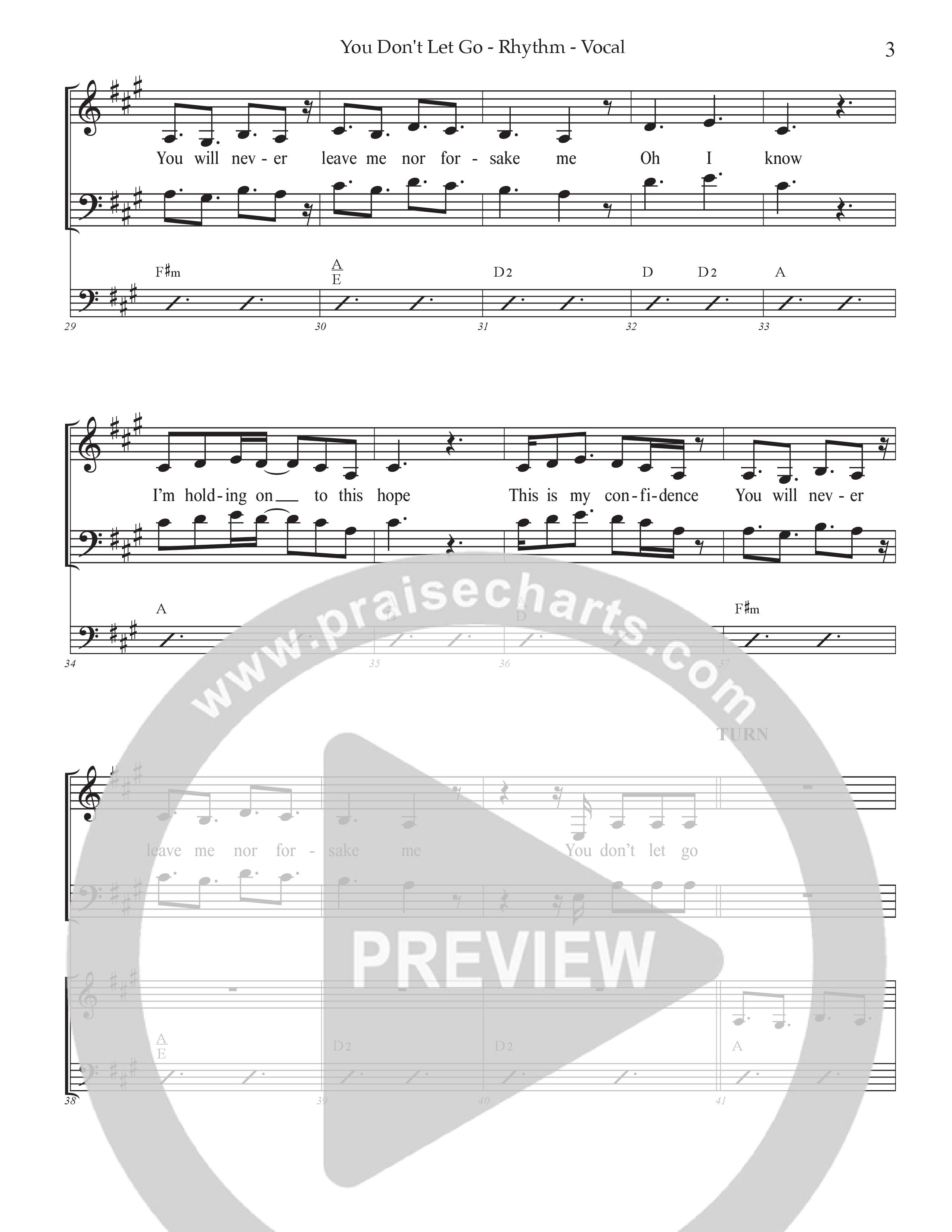 You Don't Let Go (Choral Anthem SATB) Rhythm/Vocal (Prestonwood Worship / Arr. Jonathan Walker)