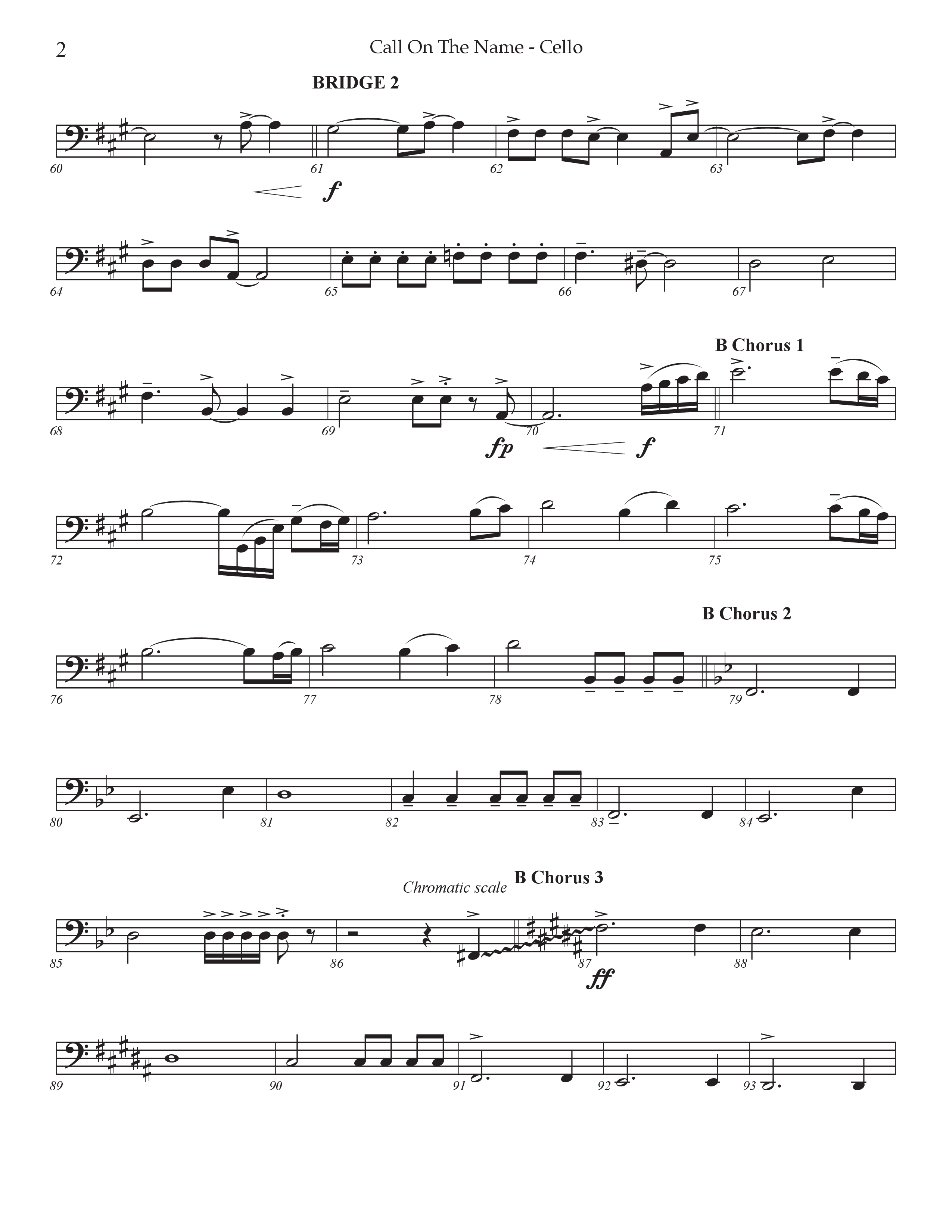 Call On The Name (Choral Anthem SATB) Cello (Prestonwood Worship / Arr. Jonathan Walker)