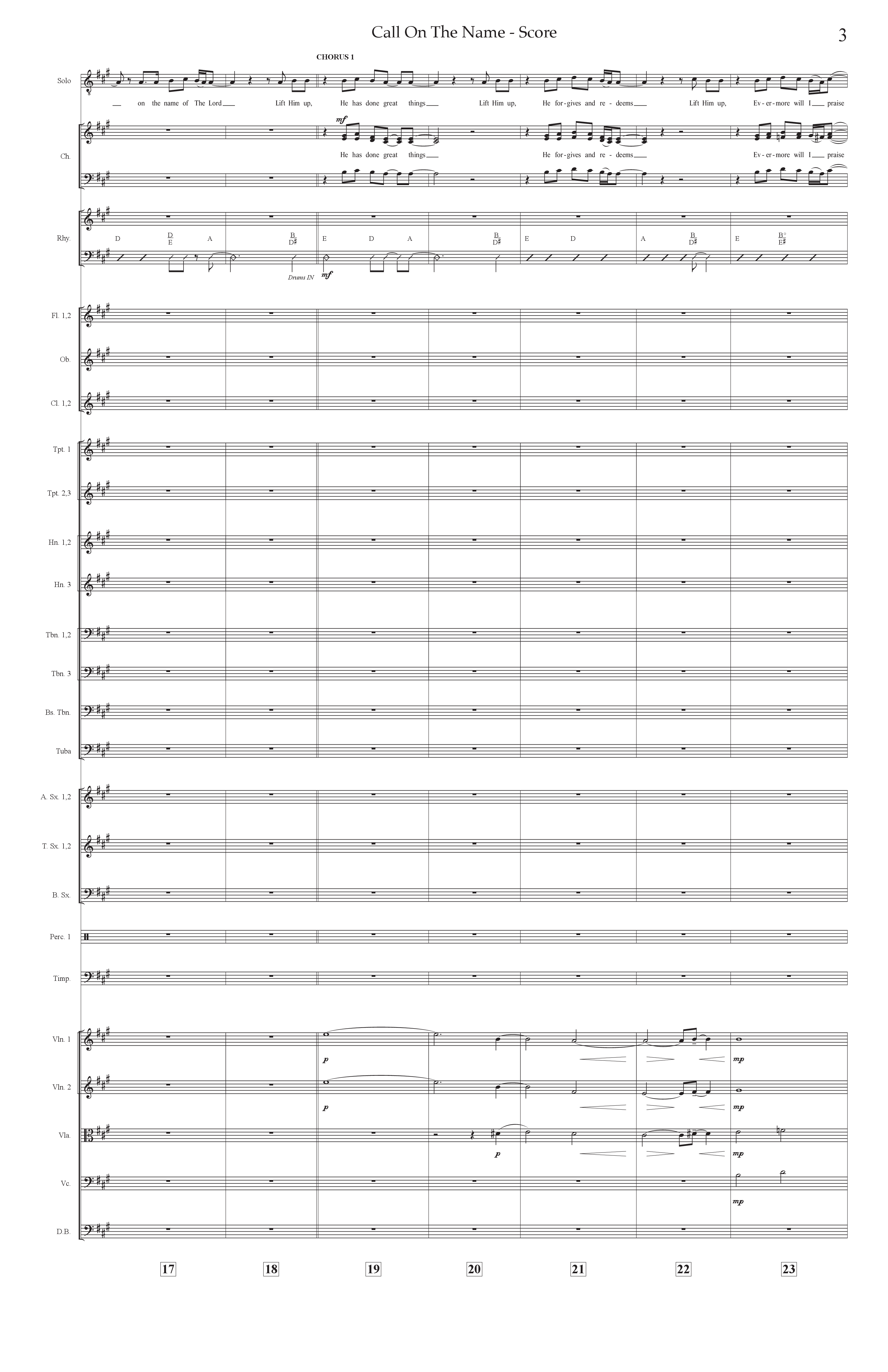 Call On The Name (Choral Anthem SATB) Conductor's Score (Prestonwood Worship / Arr. Jonathan Walker)