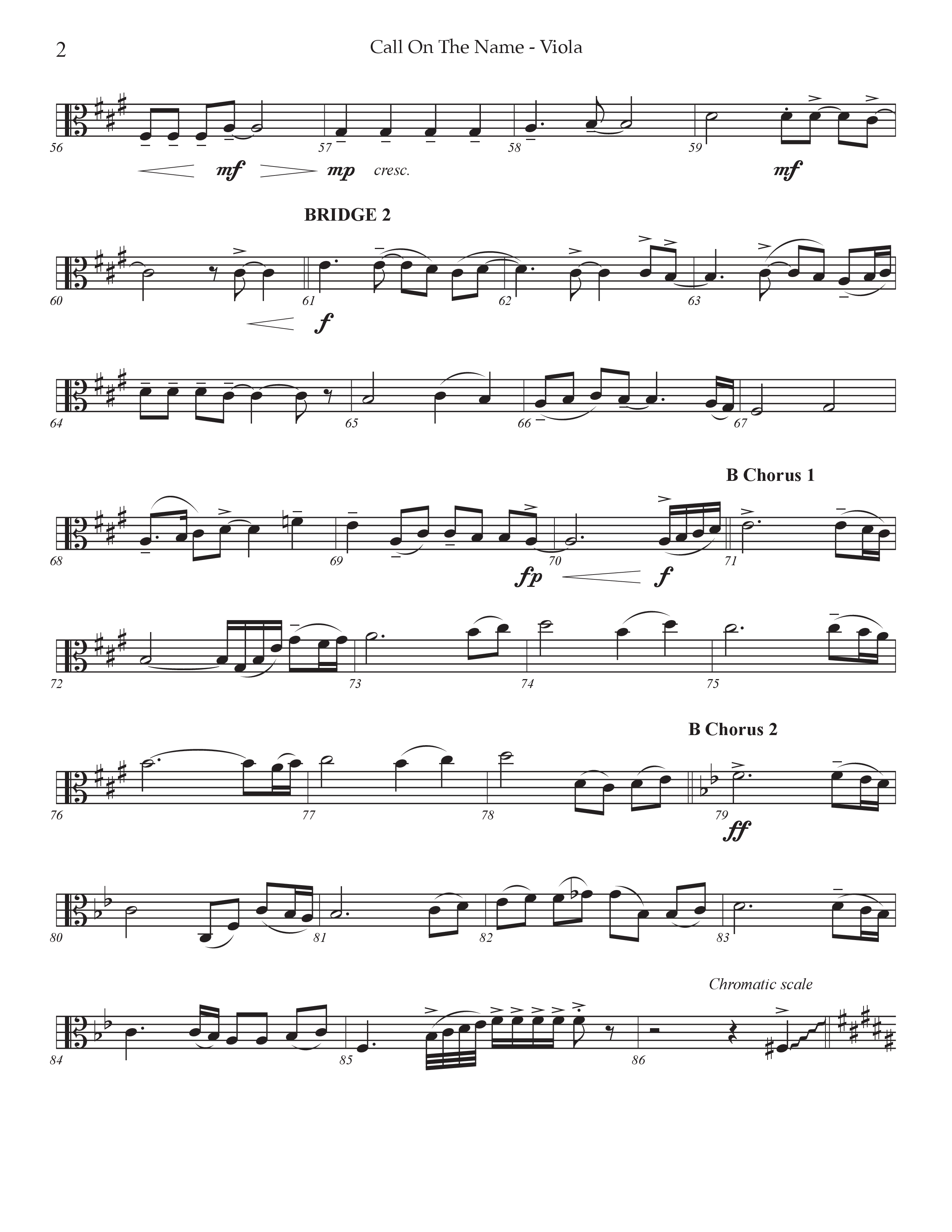 Call On The Name (Choral Anthem SATB) Viola (Prestonwood Worship / Arr. Jonathan Walker)