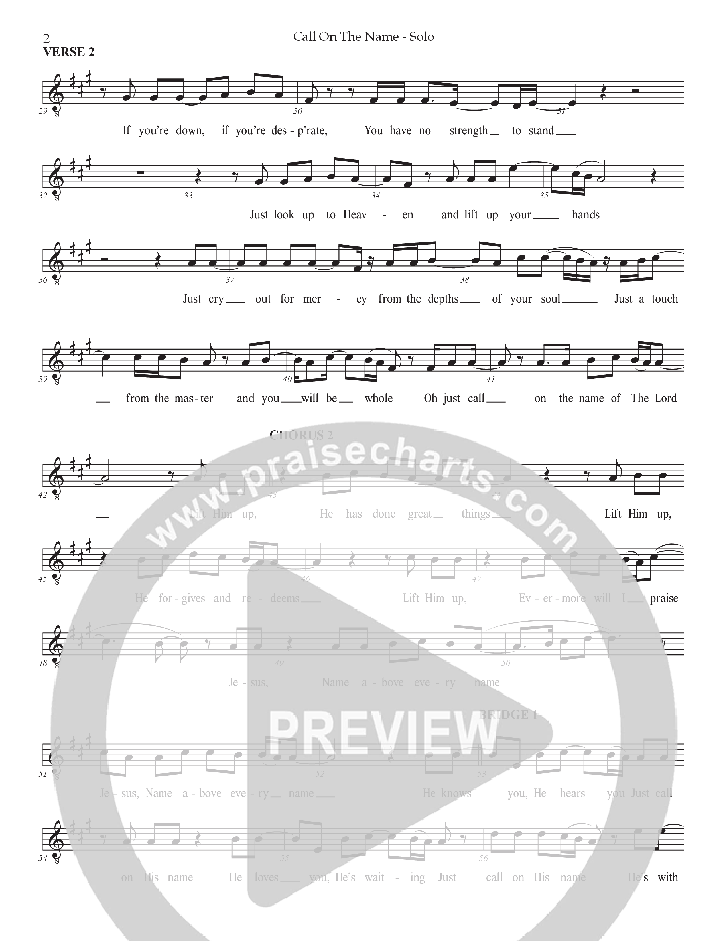Call On The Name (Choral Anthem SATB) Vocal Solo (Prestonwood Worship / Arr. Jonathan Walker)