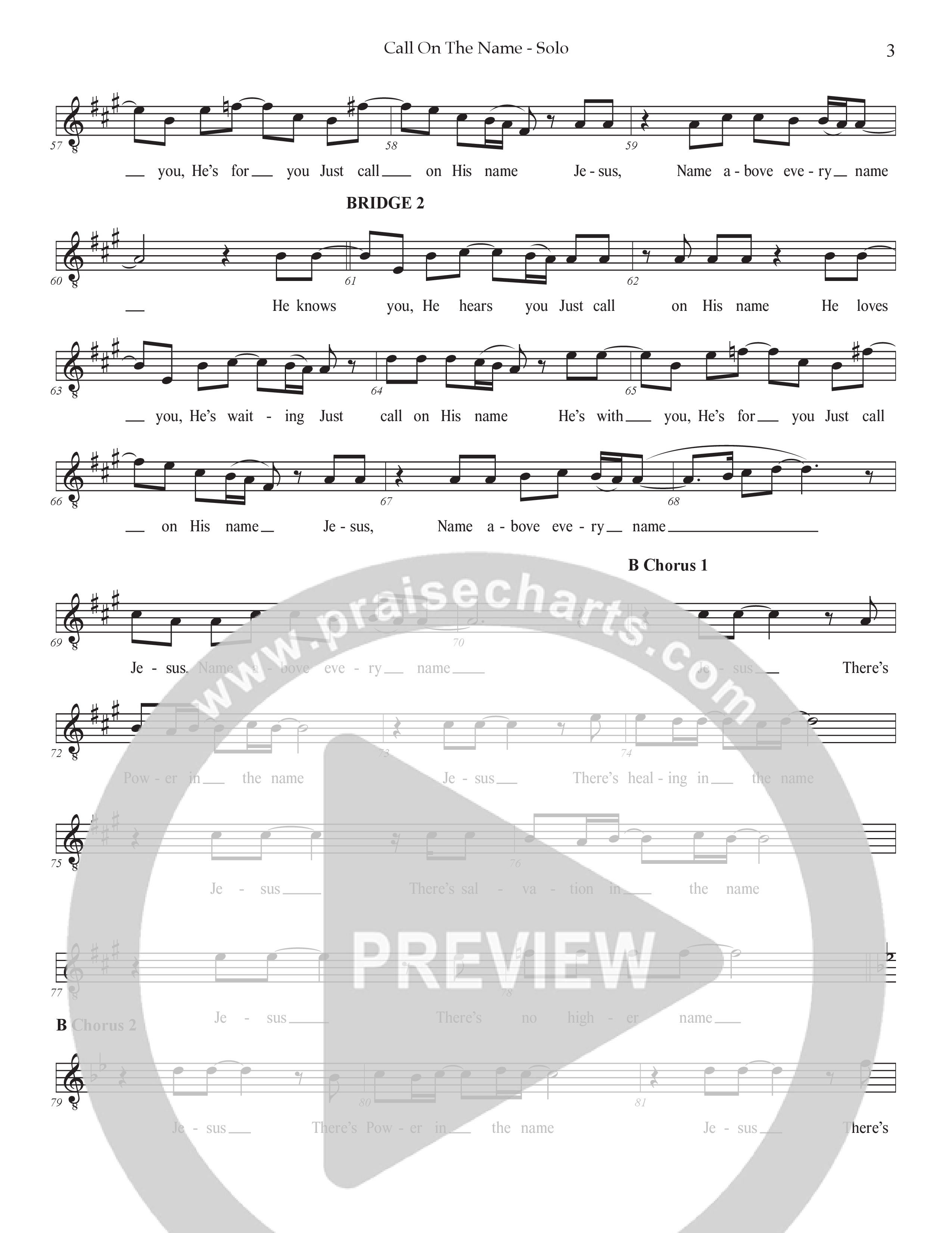 Call On The Name (Choral Anthem SATB) Vocal Solo (Prestonwood Worship / Arr. Jonathan Walker)