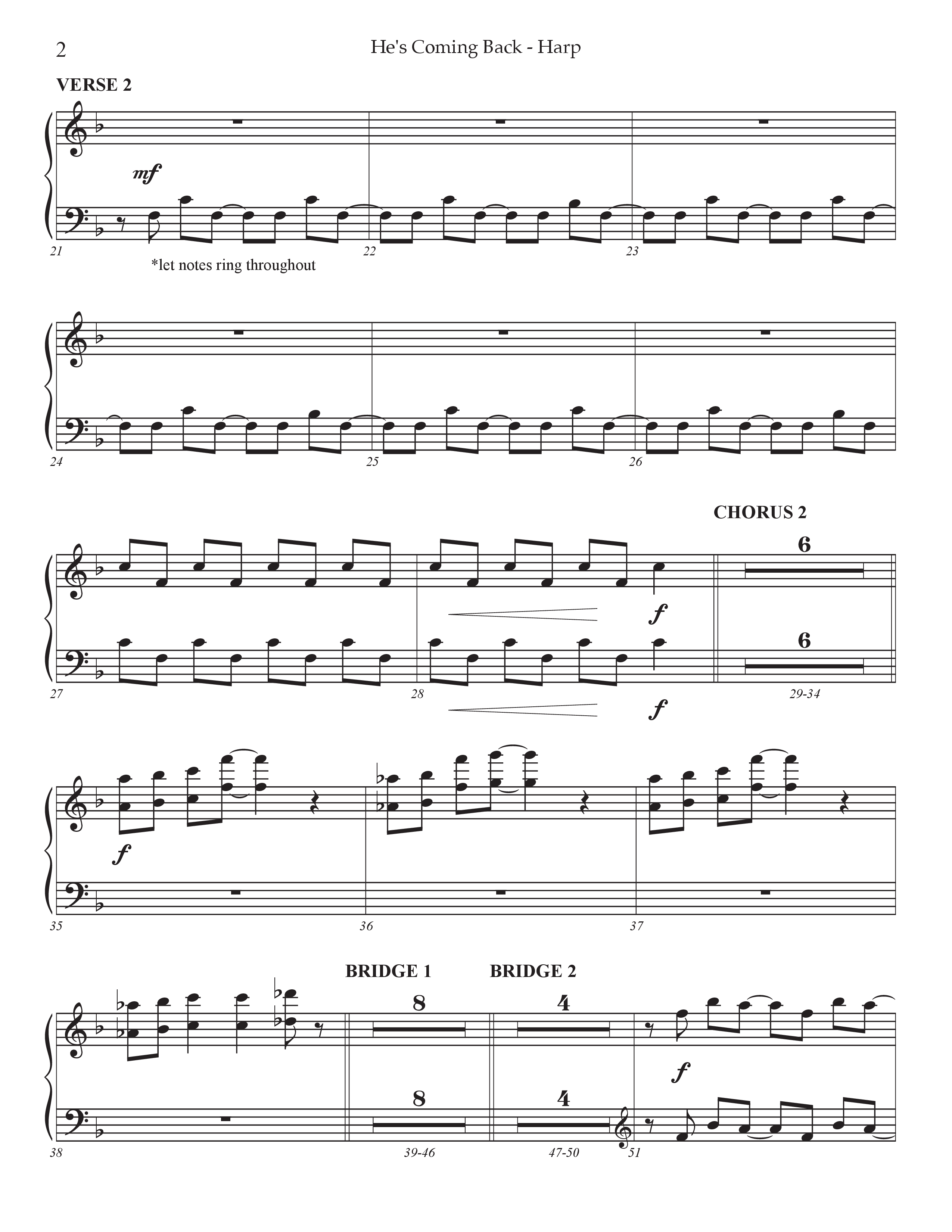 He's Coming Back (Choral Anthem SATB) Harp (Prestonwood Worship / Arr. Jonathan Walker)