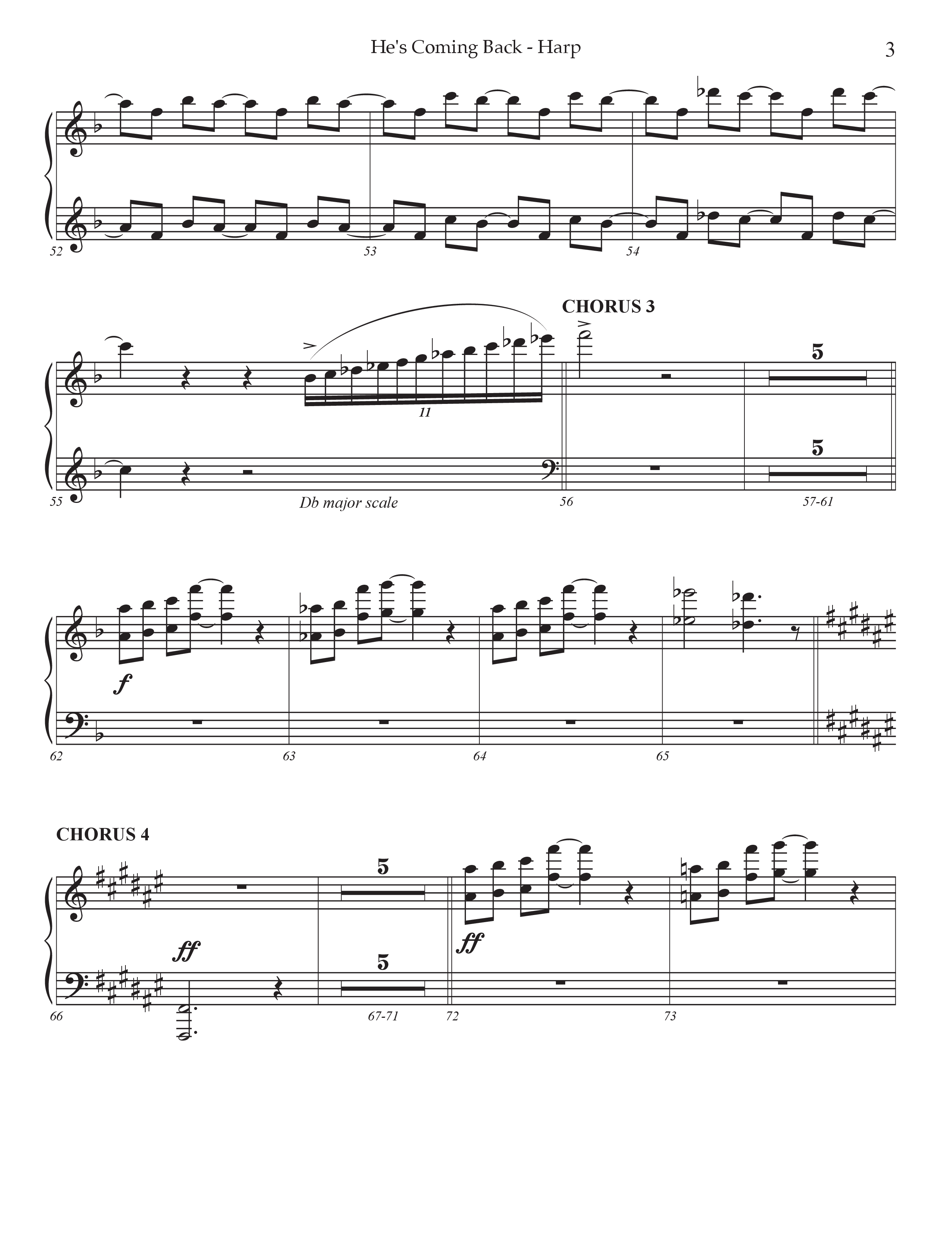 He's Coming Back (Choral Anthem SATB) Harp (Prestonwood Worship / Arr. Jonathan Walker)