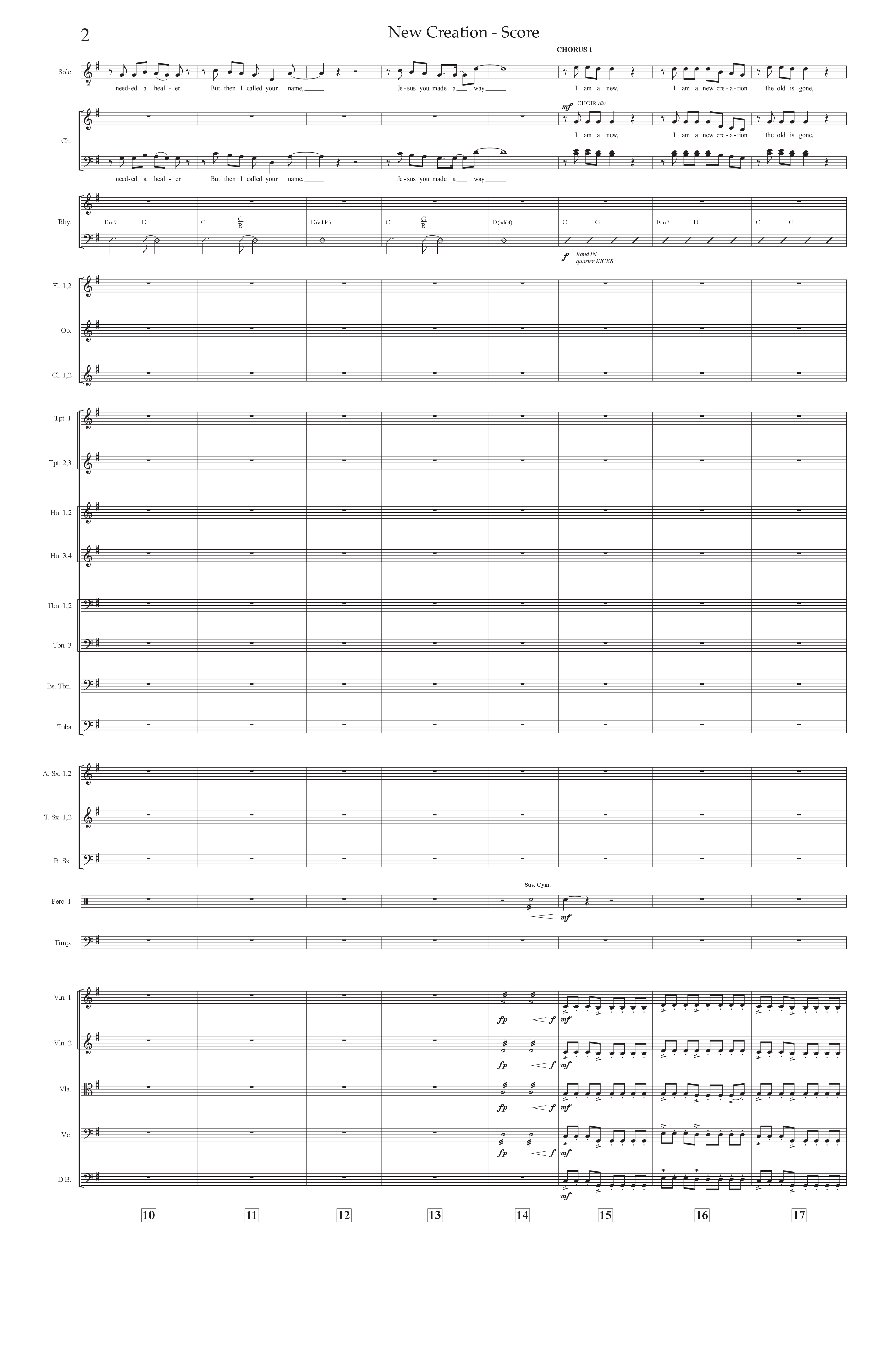 New Creation (Choral Anthem SATB) Orchestration (Prestonwood Worship / Arr. Jonathan Walker)