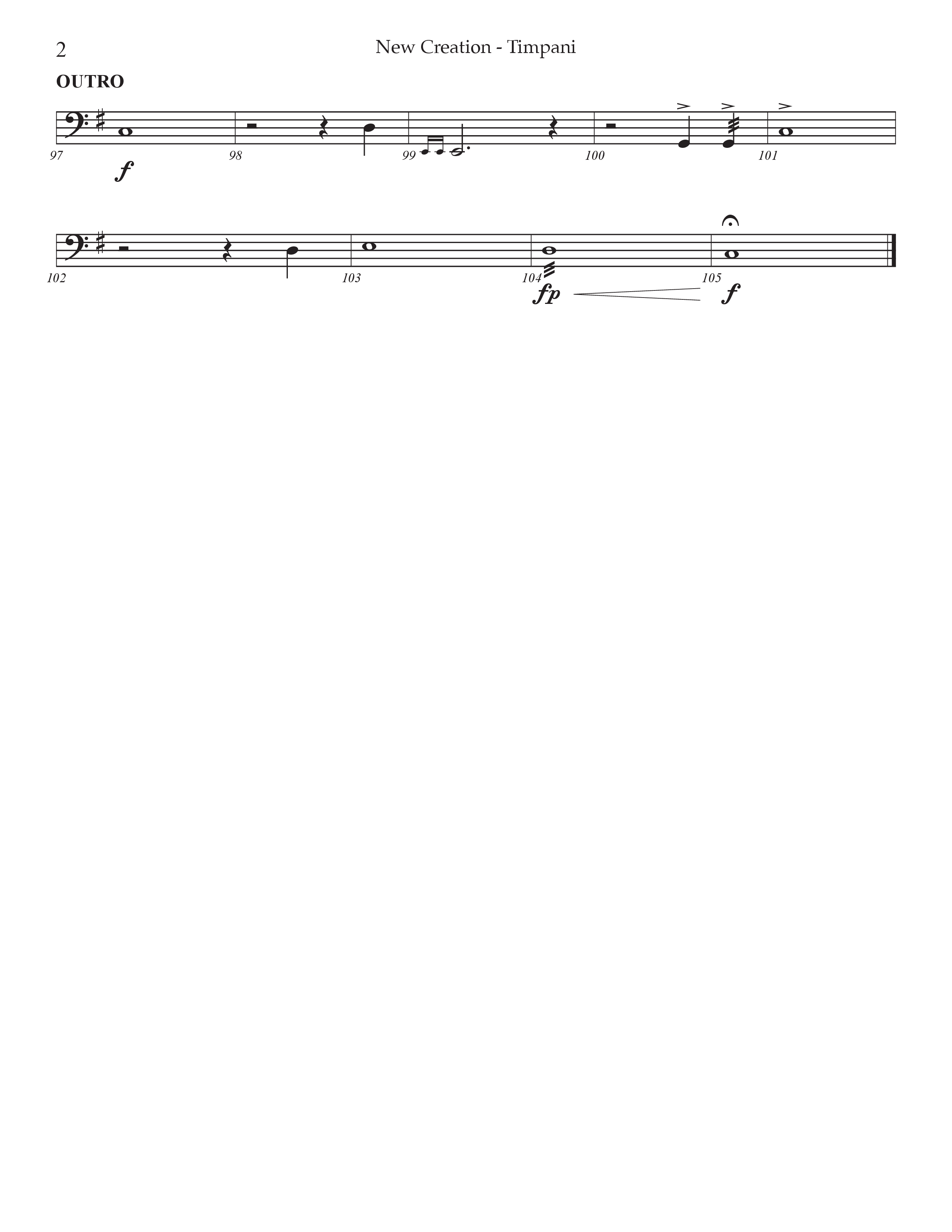 New Creation (Choral Anthem SATB) Timpani (Prestonwood Worship / Arr. Jonathan Walker)