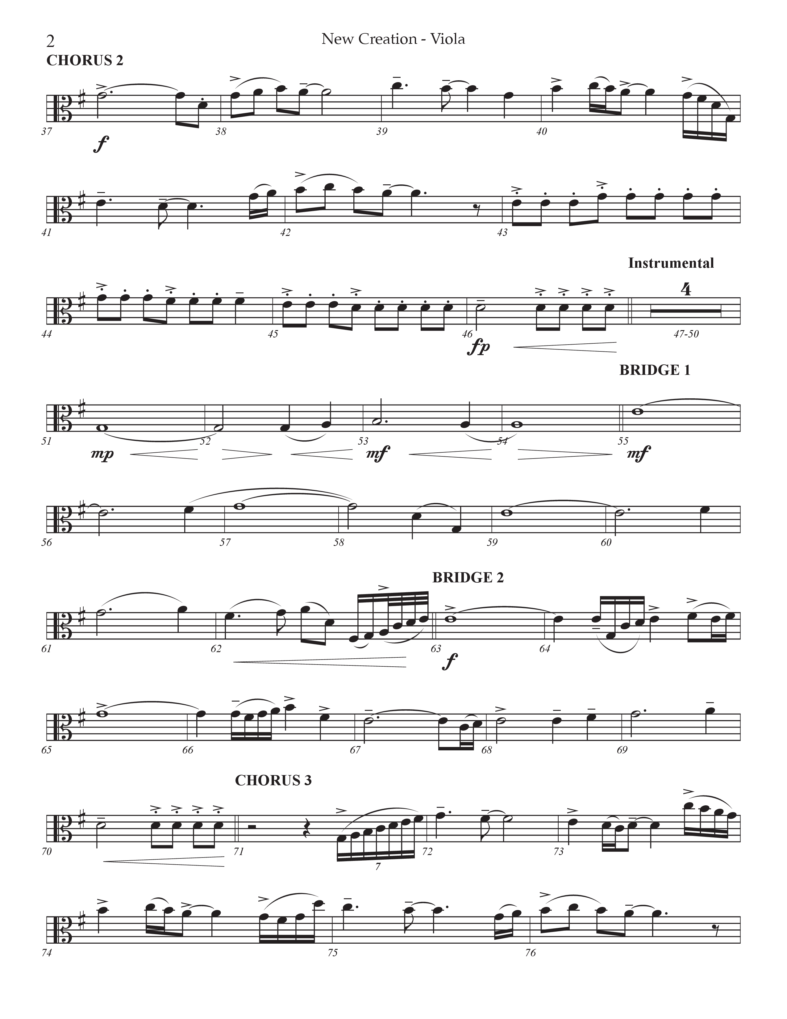 New Creation (Choral Anthem SATB) Viola (Prestonwood Worship / Arr. Jonathan Walker)