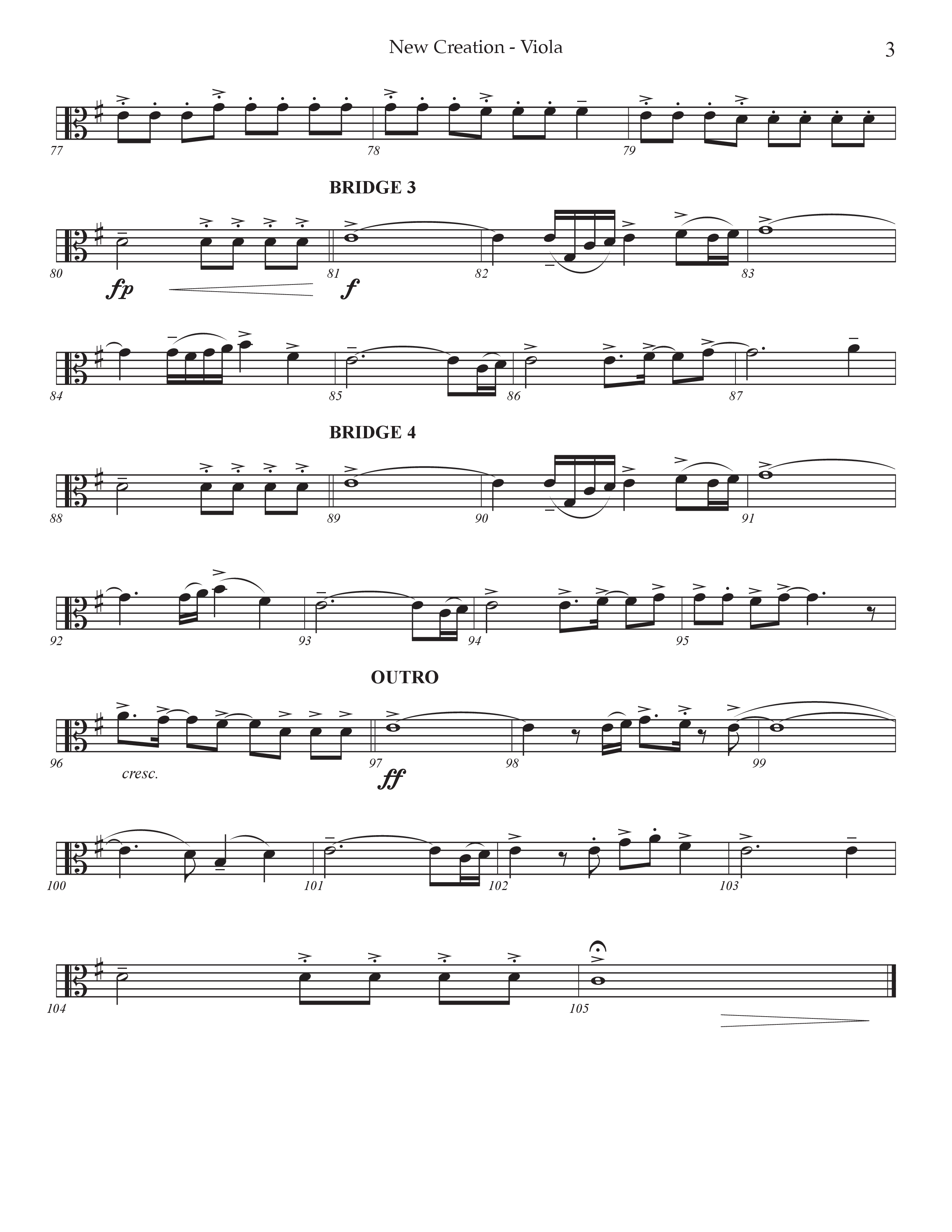 New Creation (Choral Anthem SATB) Viola (Prestonwood Worship / Arr. Jonathan Walker)