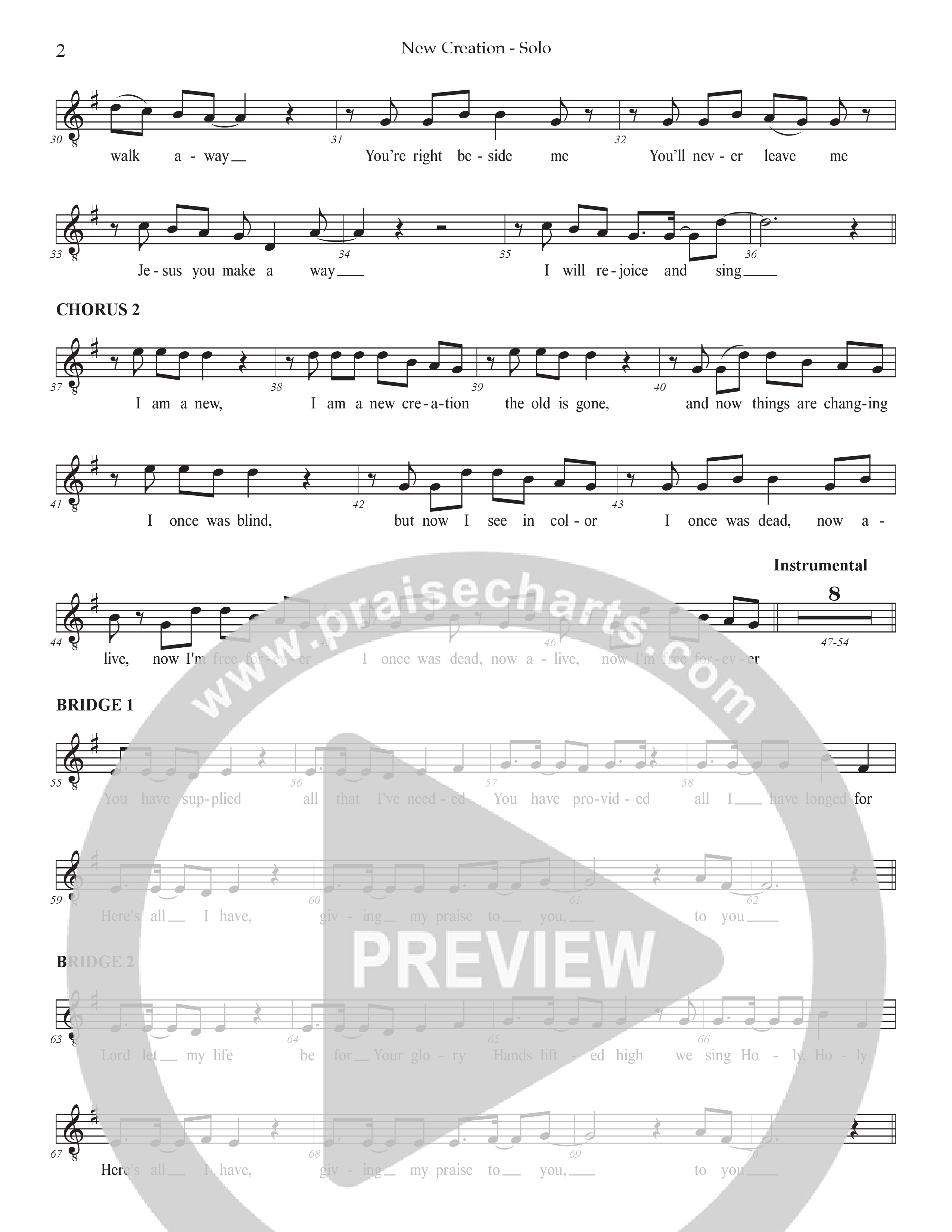 New Creation (Choral Anthem SATB) Vocal Solo (Prestonwood Worship / Arr. Jonathan Walker)