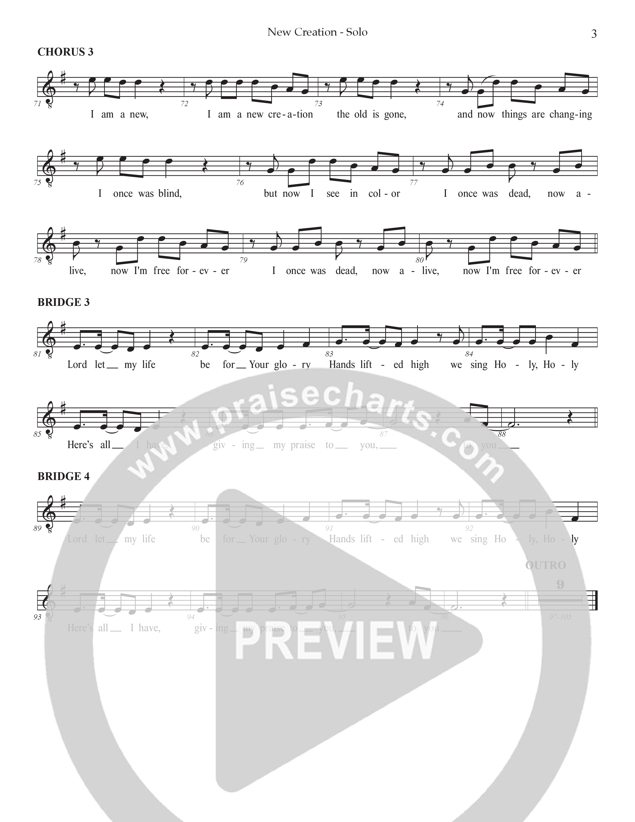 New Creation (Choral Anthem SATB) Vocal Solo (Prestonwood Worship / Arr. Jonathan Walker)