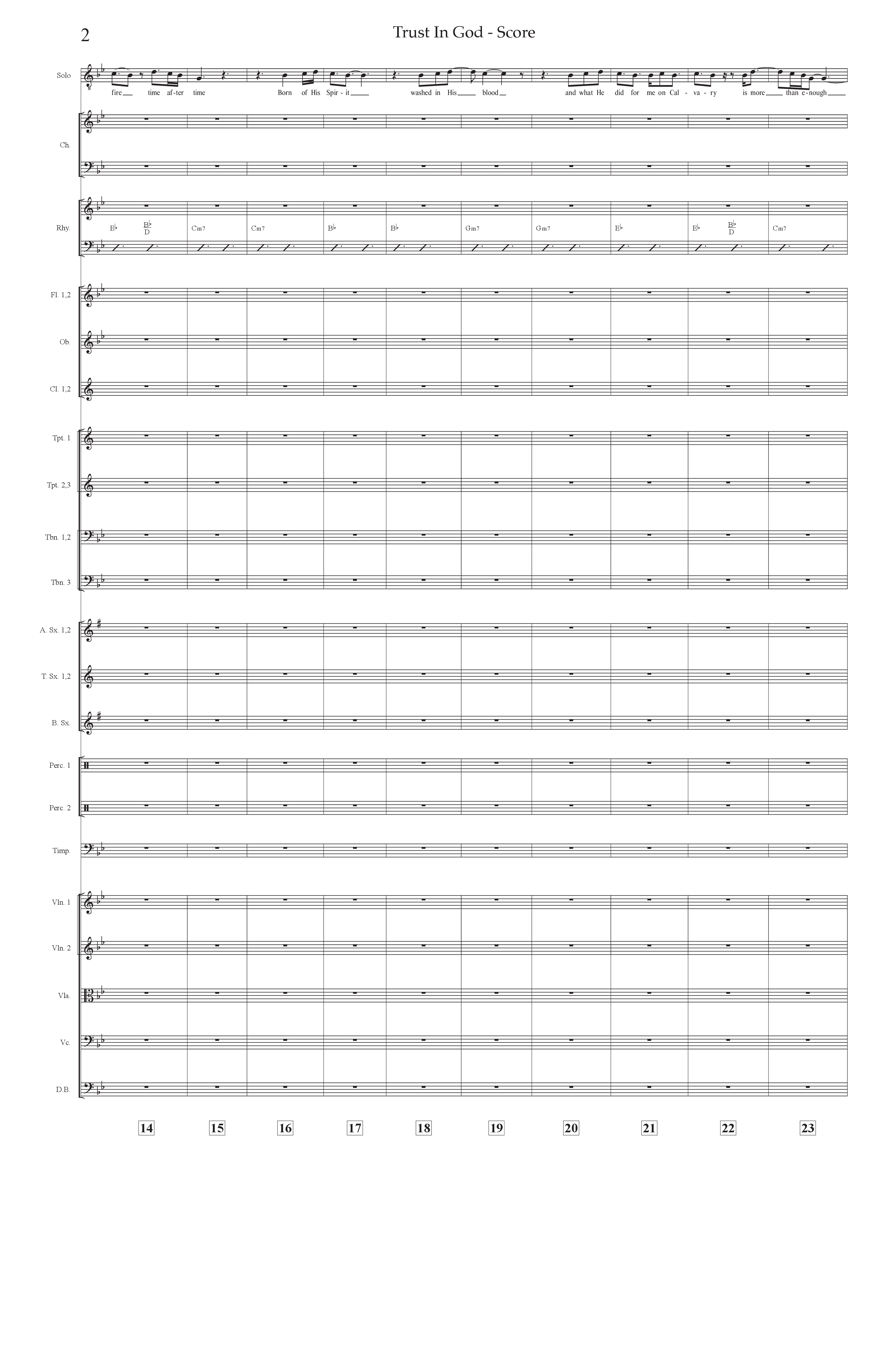 Trust In God (Choral Anthem SATB) Orchestration (Prestonwood Worship / Arr. Jonathan Walker)