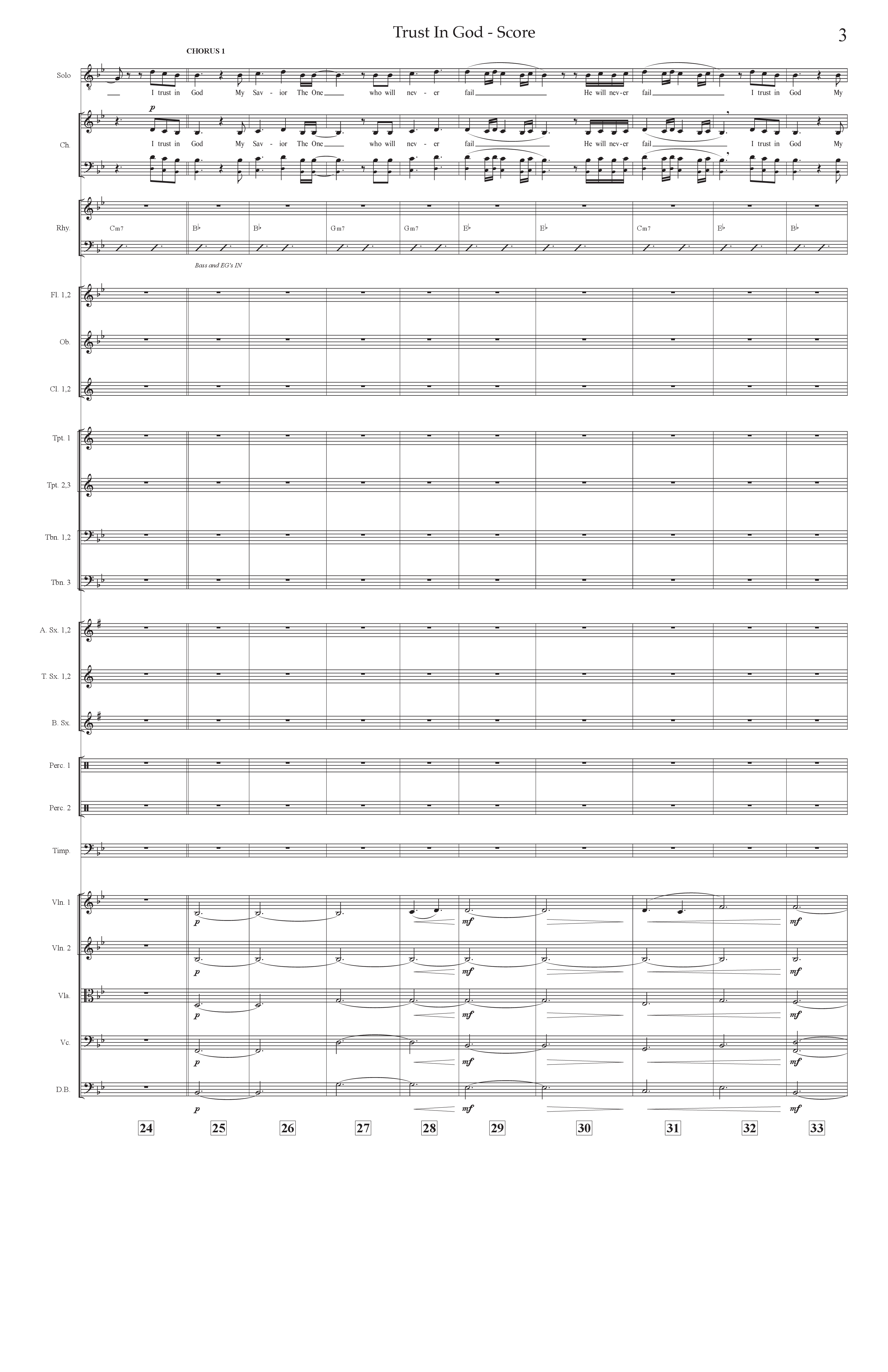 Trust In God (Choral Anthem SATB) Conductor's Score (Prestonwood Worship / Arr. Jonathan Walker)