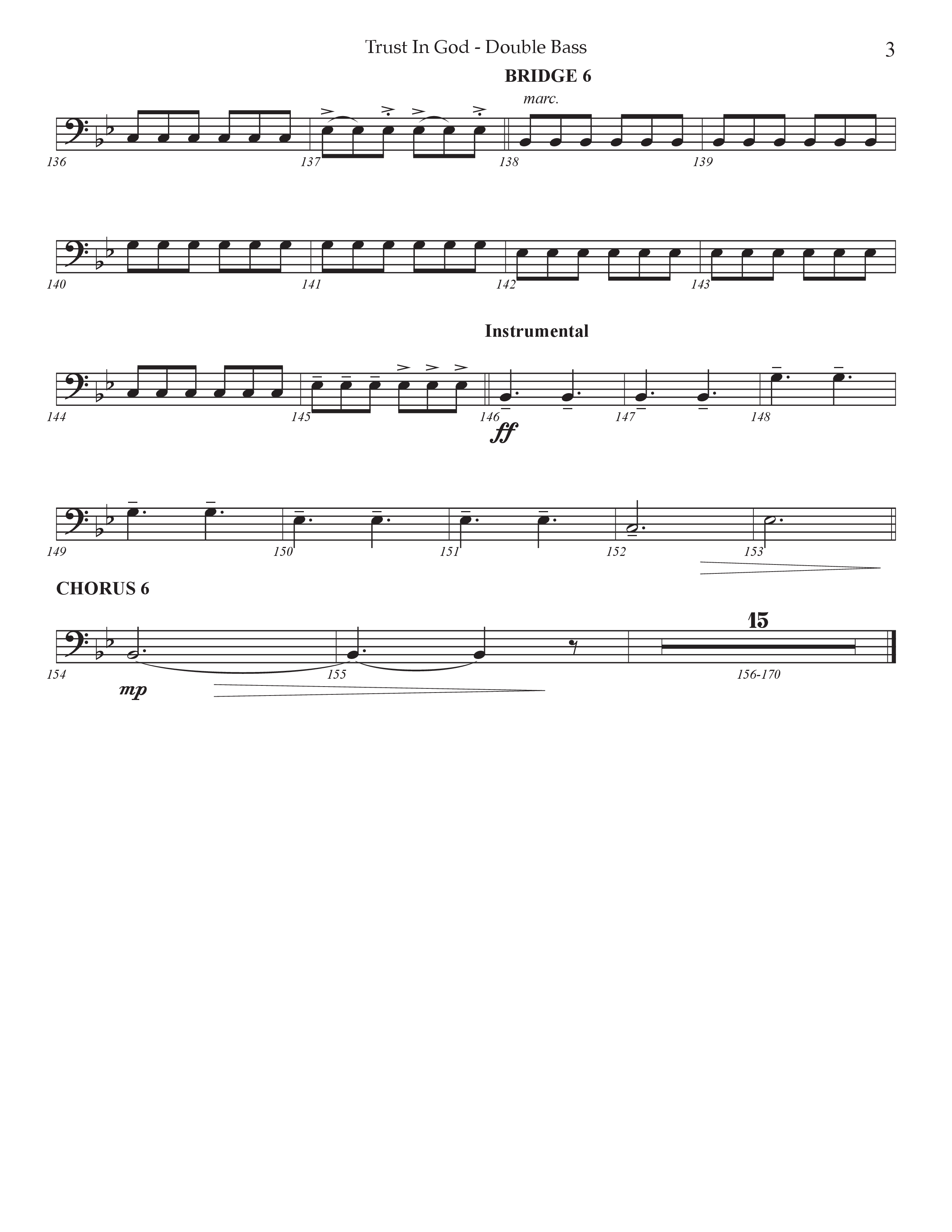 Trust In God (Choral Anthem SATB) Double Bass (Prestonwood Worship / Arr. Jonathan Walker)