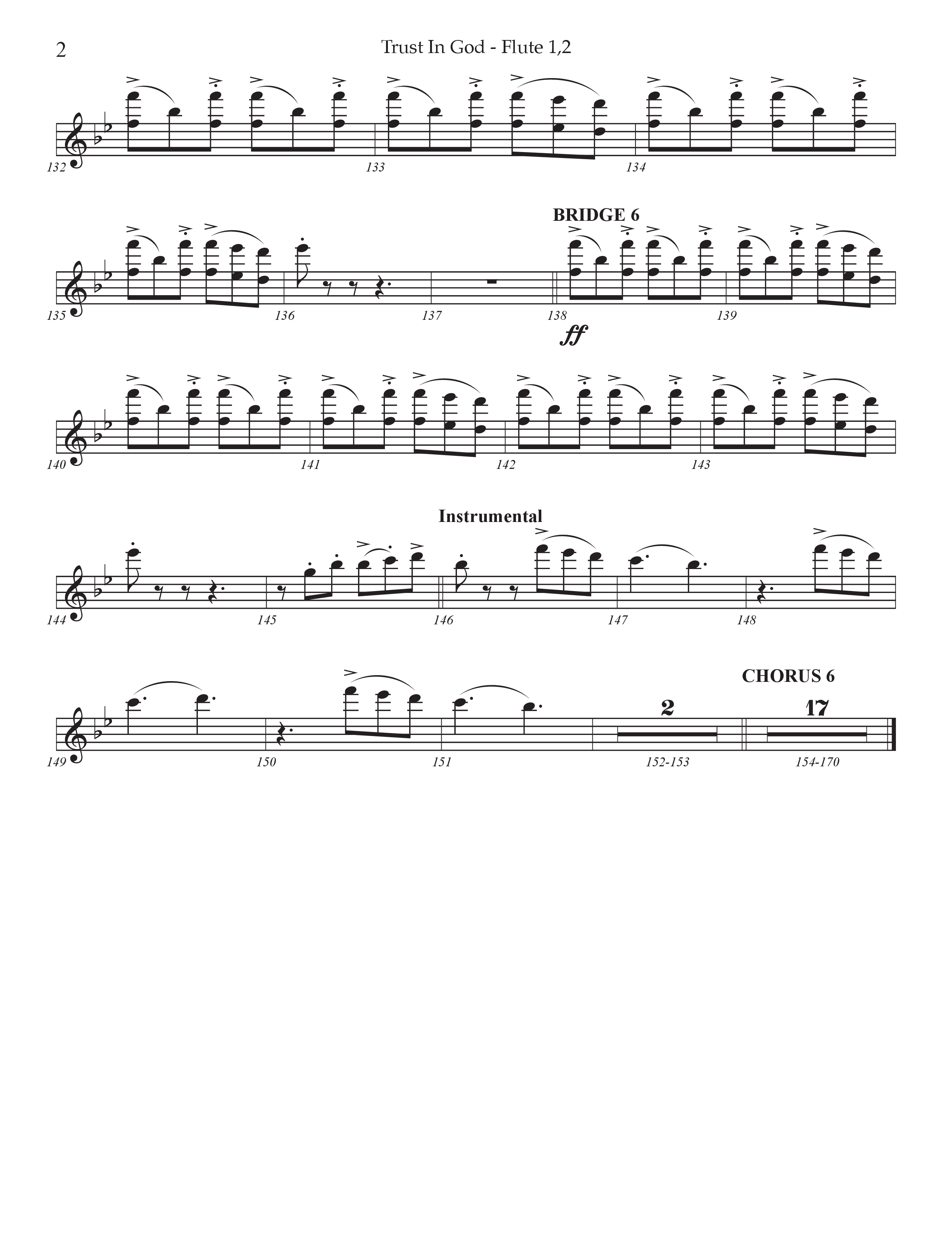 Trust In God (Choral Anthem SATB) Flute 1/2 (Prestonwood Worship / Arr. Jonathan Walker)