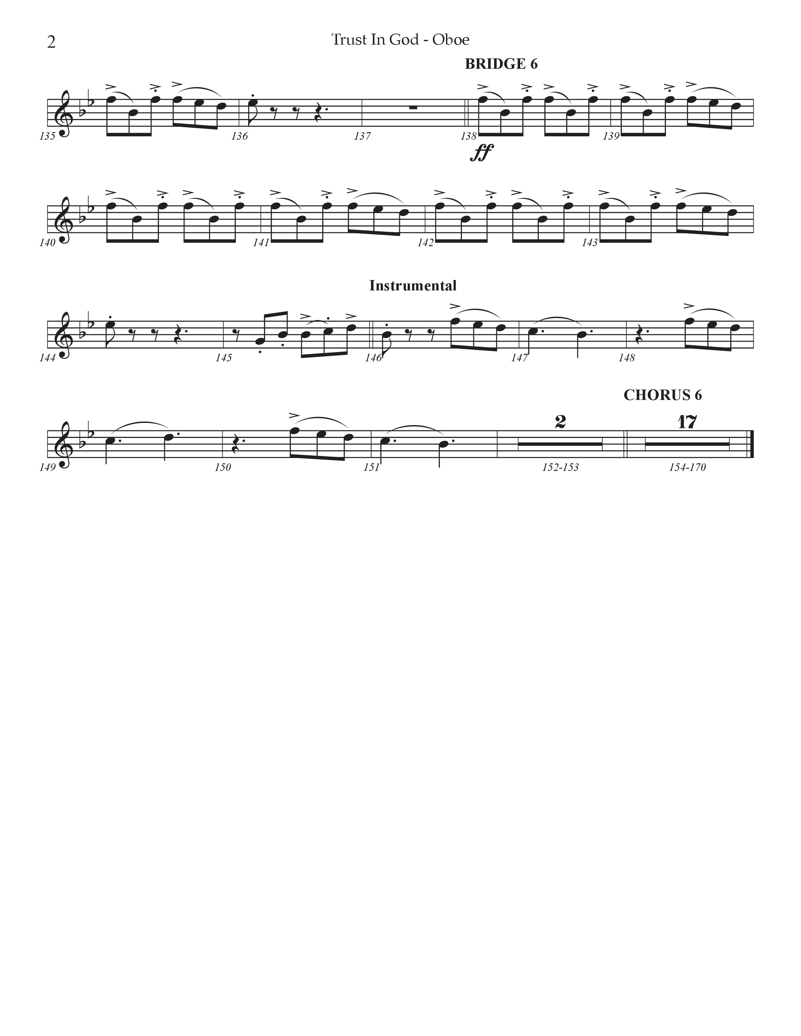 Trust In God (Choral Anthem SATB) Oboe (Prestonwood Worship / Arr. Jonathan Walker)