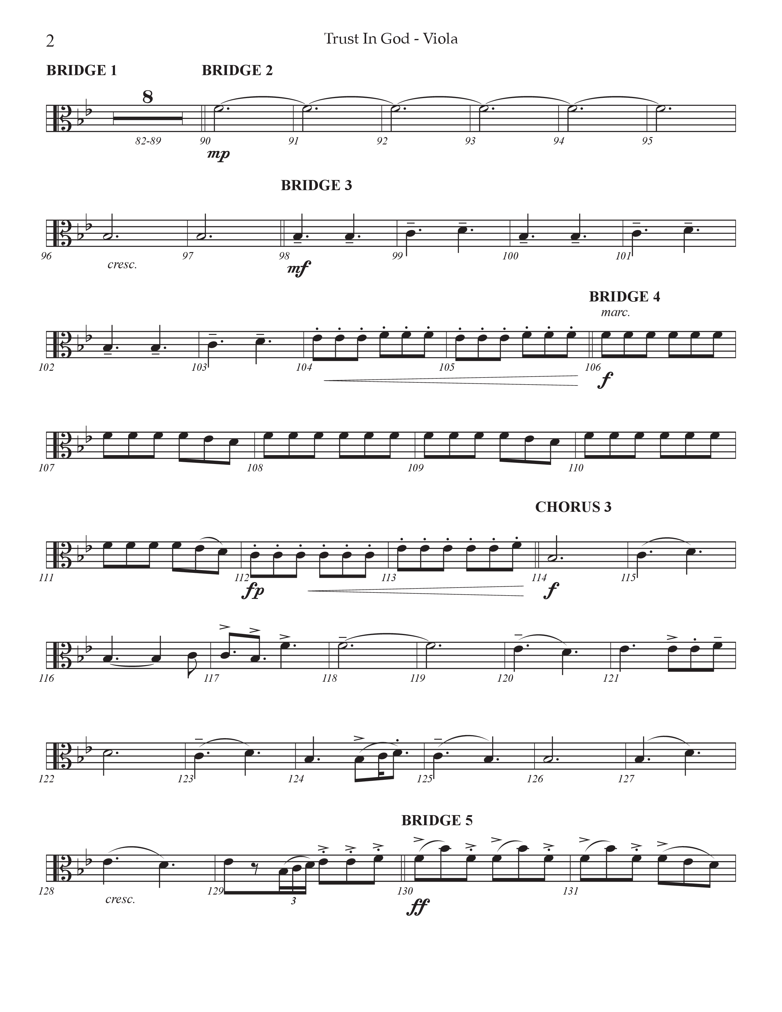 Trust In God (Choral Anthem SATB) Viola (Prestonwood Worship / Arr. Jonathan Walker)