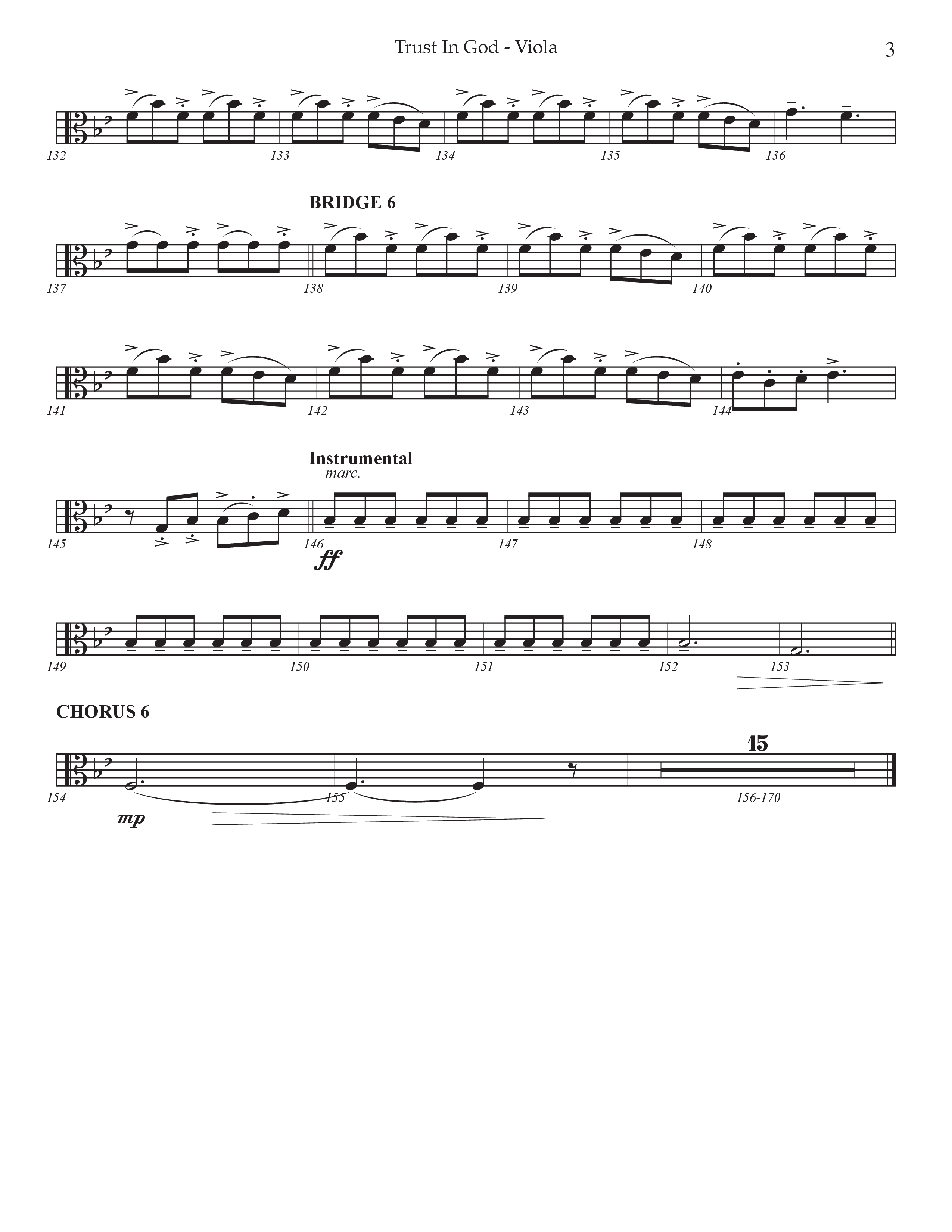 Trust In God (Choral Anthem SATB) Viola (Prestonwood Worship / Arr. Jonathan Walker)