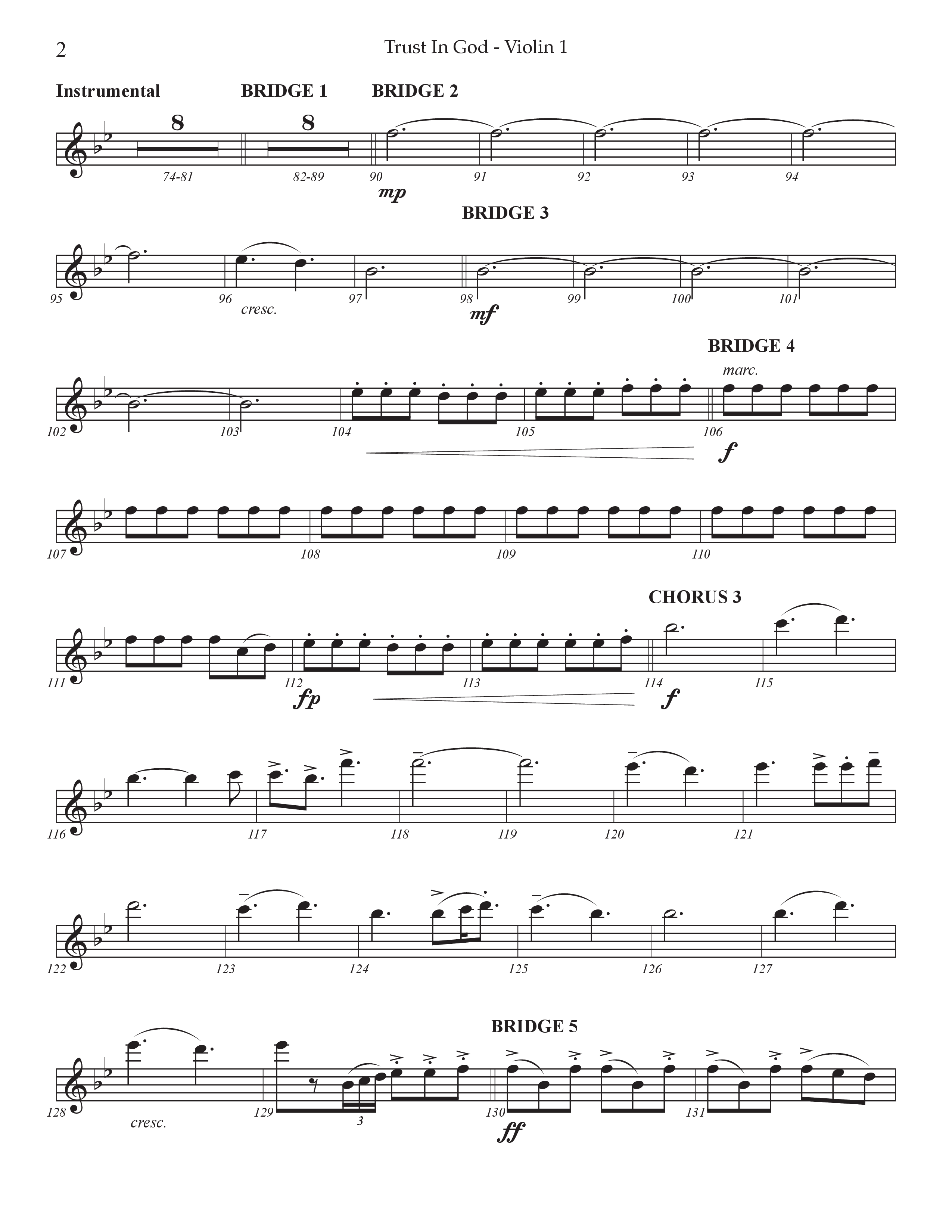 Trust In God (Choral Anthem SATB) String Ensemble (Prestonwood Worship / Arr. Jonathan Walker)