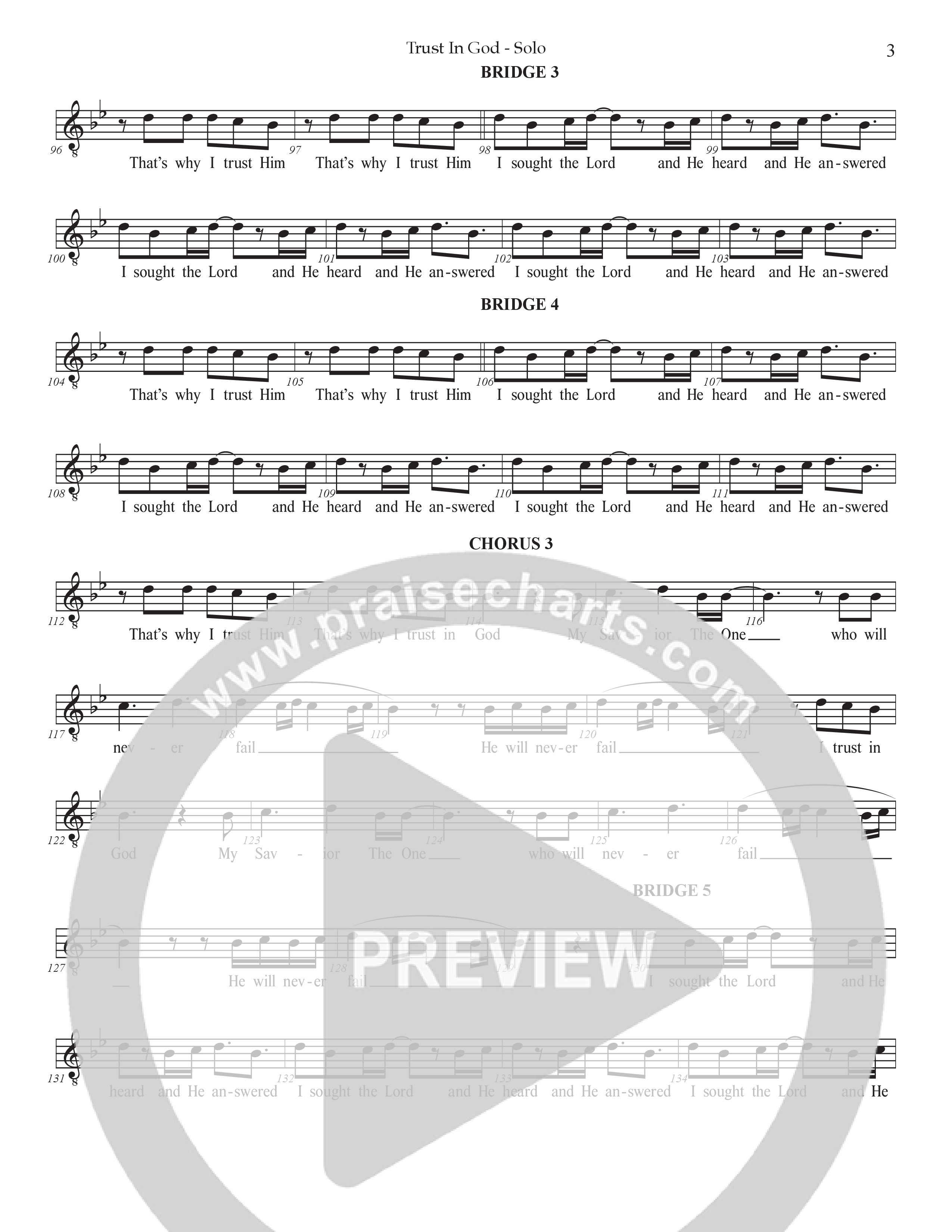 Trust In God (Choral Anthem SATB) Vocal Solo (Prestonwood Worship / Arr. Jonathan Walker)