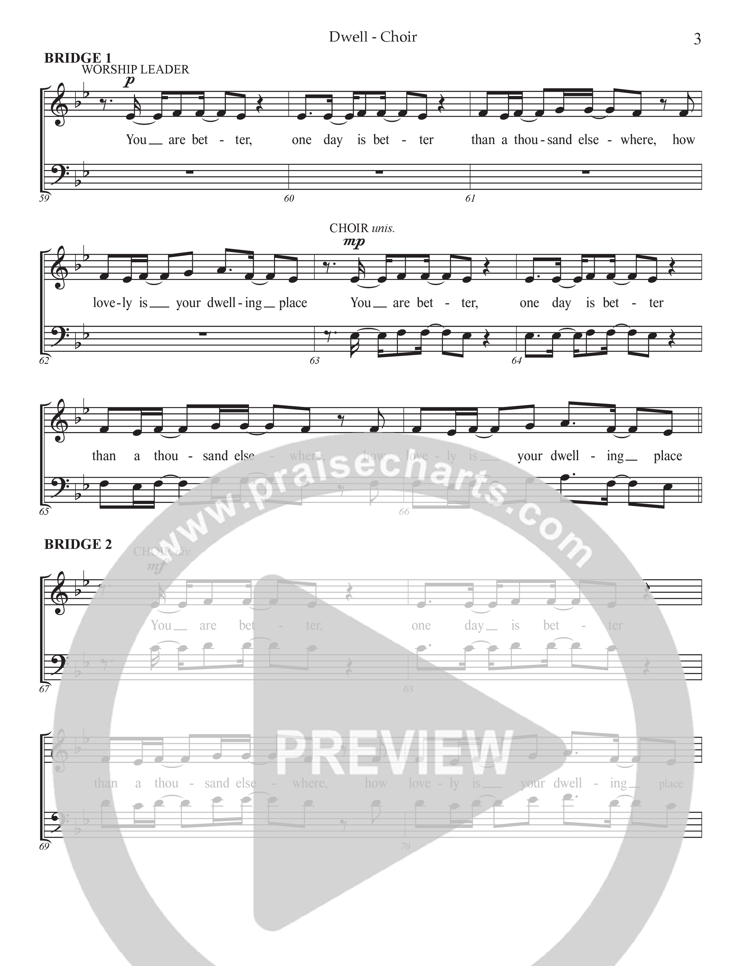 Dwell (Choral Anthem SATB) Choir Sheet CH (Prestonwood Worship / Arr. Jonathan Walker)