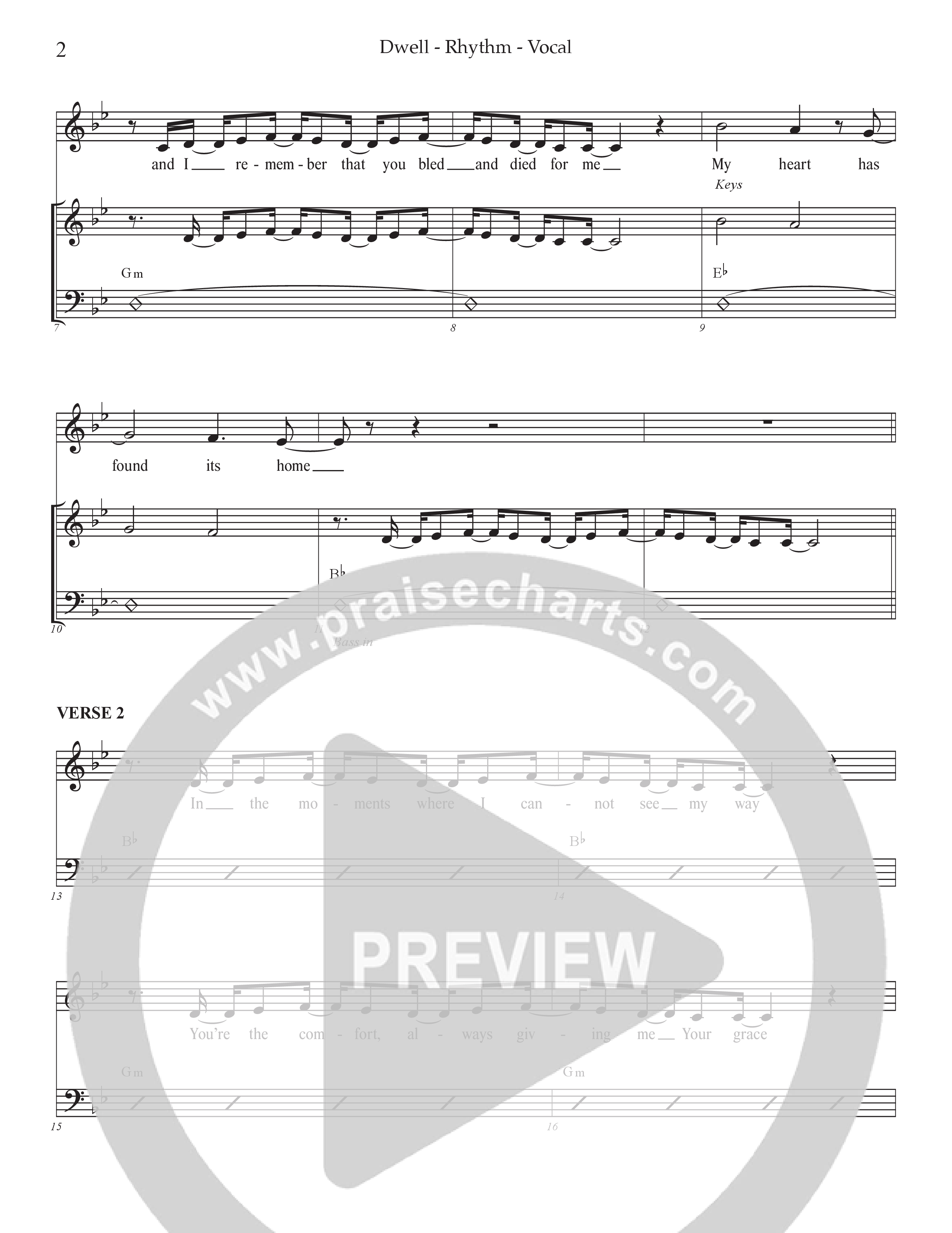 Dwell (Choral Anthem SATB) Rhythm/Vocal (Prestonwood Worship / Arr. Jonathan Walker)