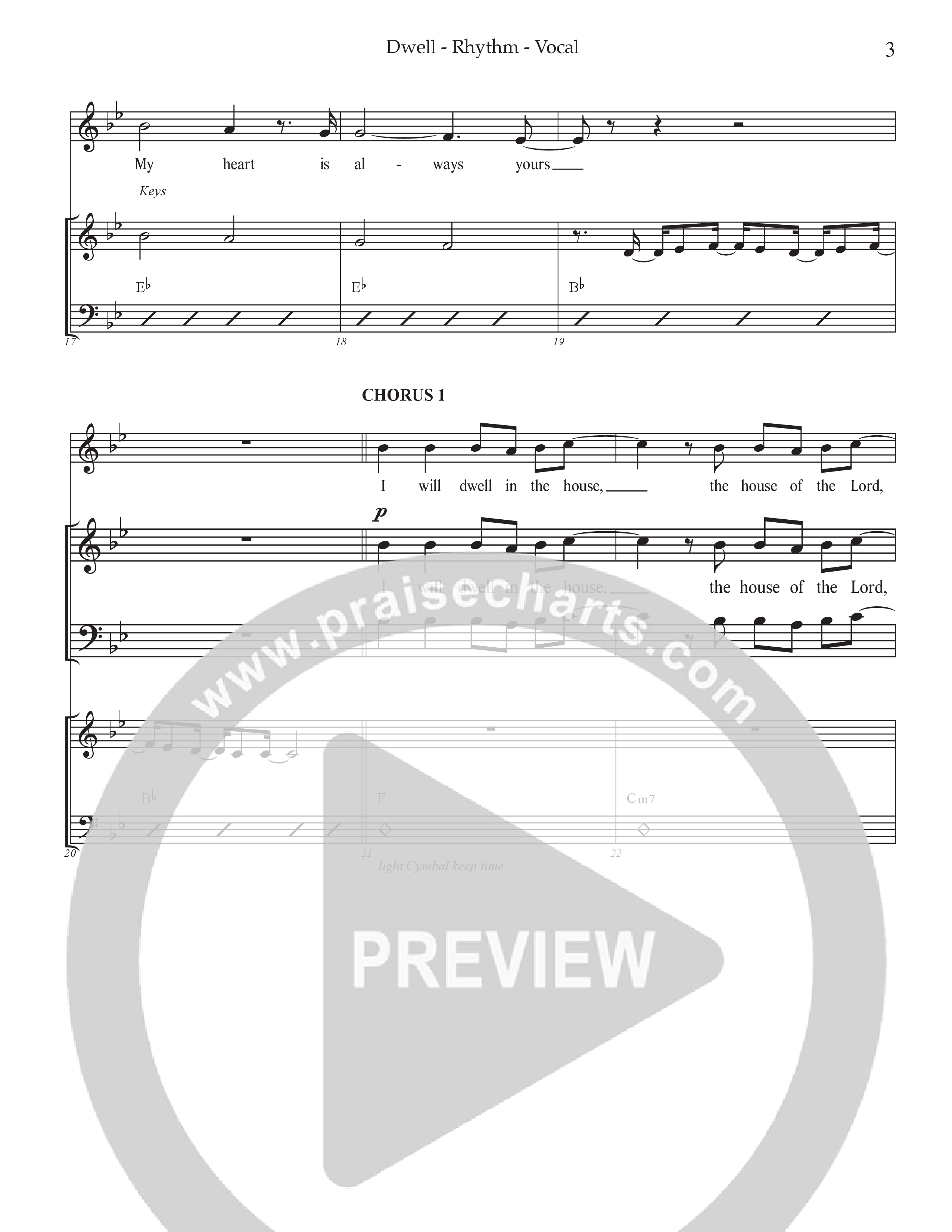 Dwell (Choral Anthem SATB) Rhythm/Vocal (Prestonwood Worship / Arr. Jonathan Walker)