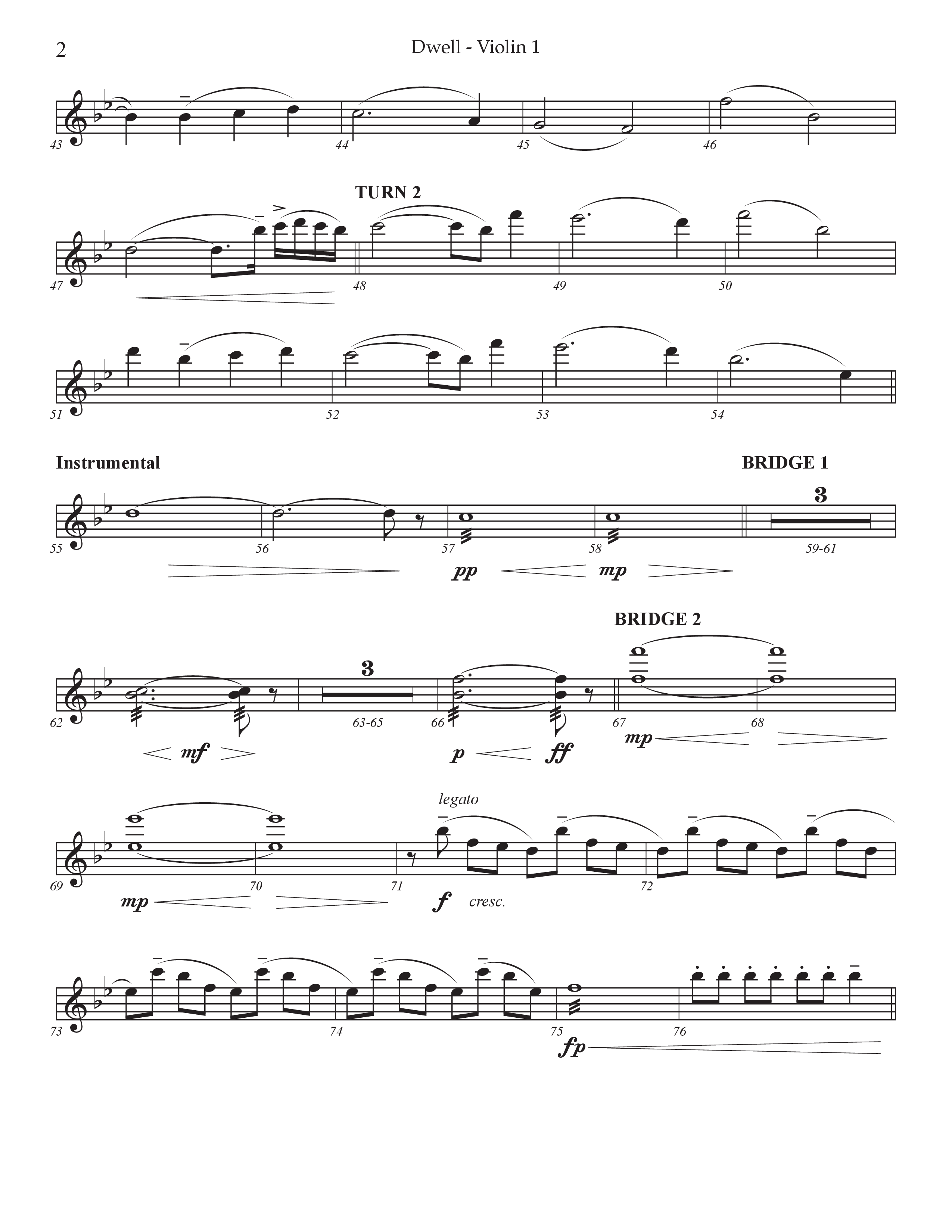 Dwell (Choral Anthem SATB) String Ensemble (Prestonwood Worship / Arr. Jonathan Walker)