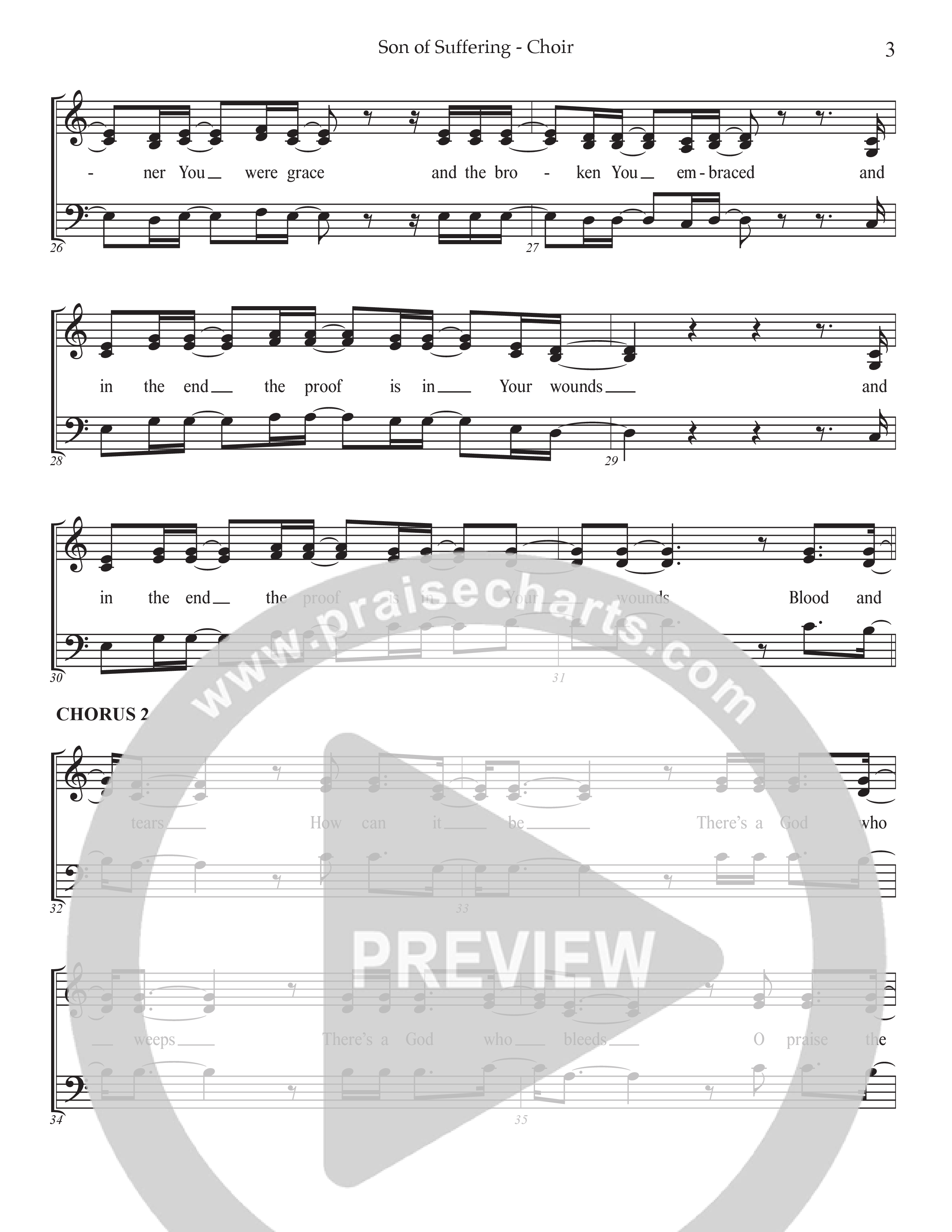 Son Of Suffering (Choral Anthem SATB) Choir Sheet CH (Prestonwood Worship / Arr. Jonathan Walker)