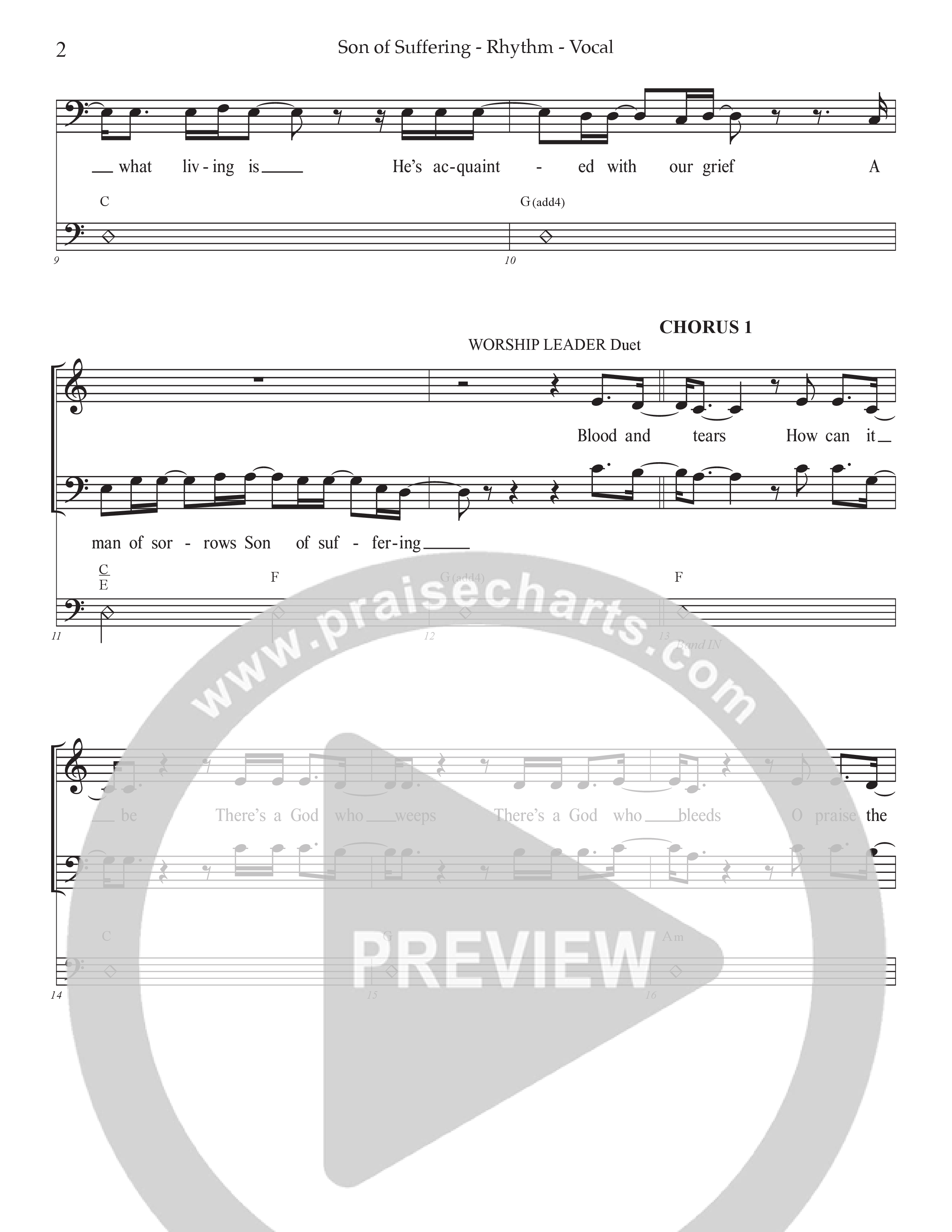 Son Of Suffering (Choral Anthem SATB) Rhythm/Vocal (Prestonwood Worship / Arr. Jonathan Walker)
