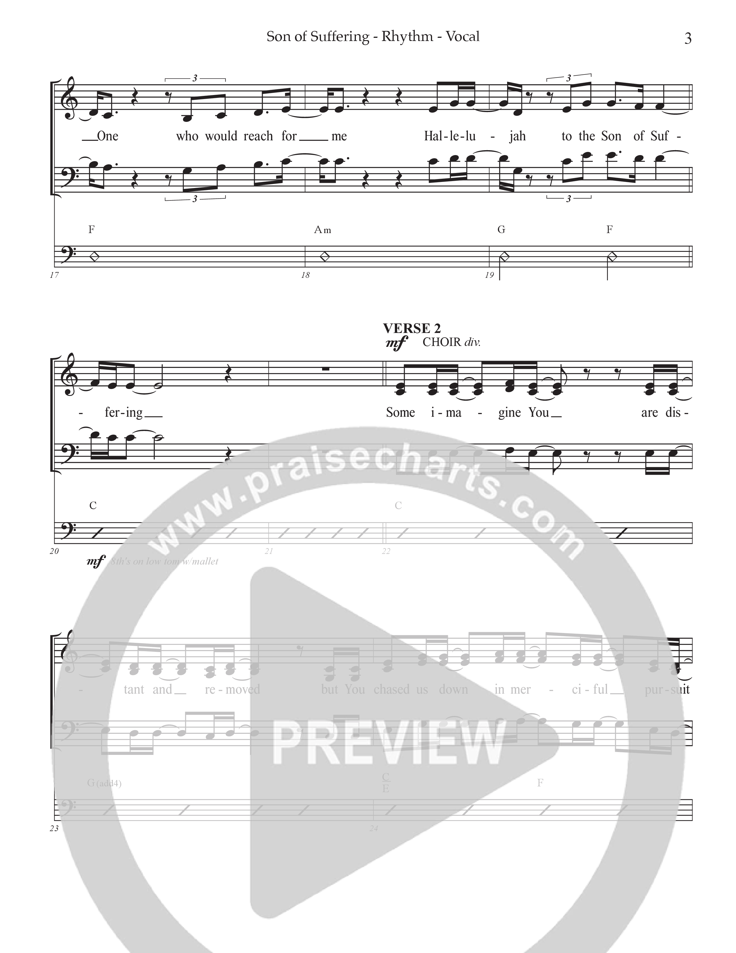 Son Of Suffering (Choral Anthem SATB) Rhythm/Vocal (Prestonwood Worship / Arr. Jonathan Walker)
