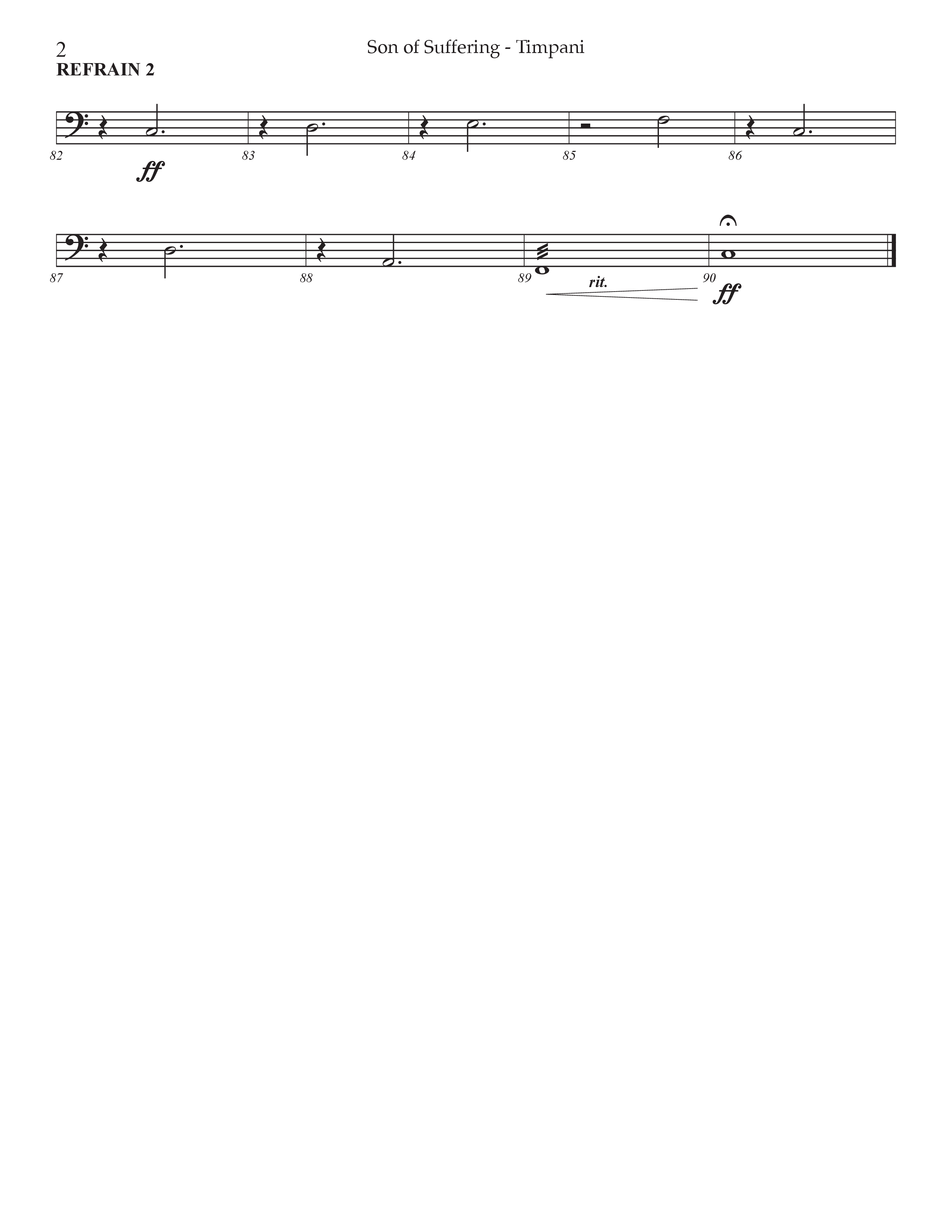 Son Of Suffering (Choral Anthem SATB) Timpani (Prestonwood Worship / Arr. Jonathan Walker)