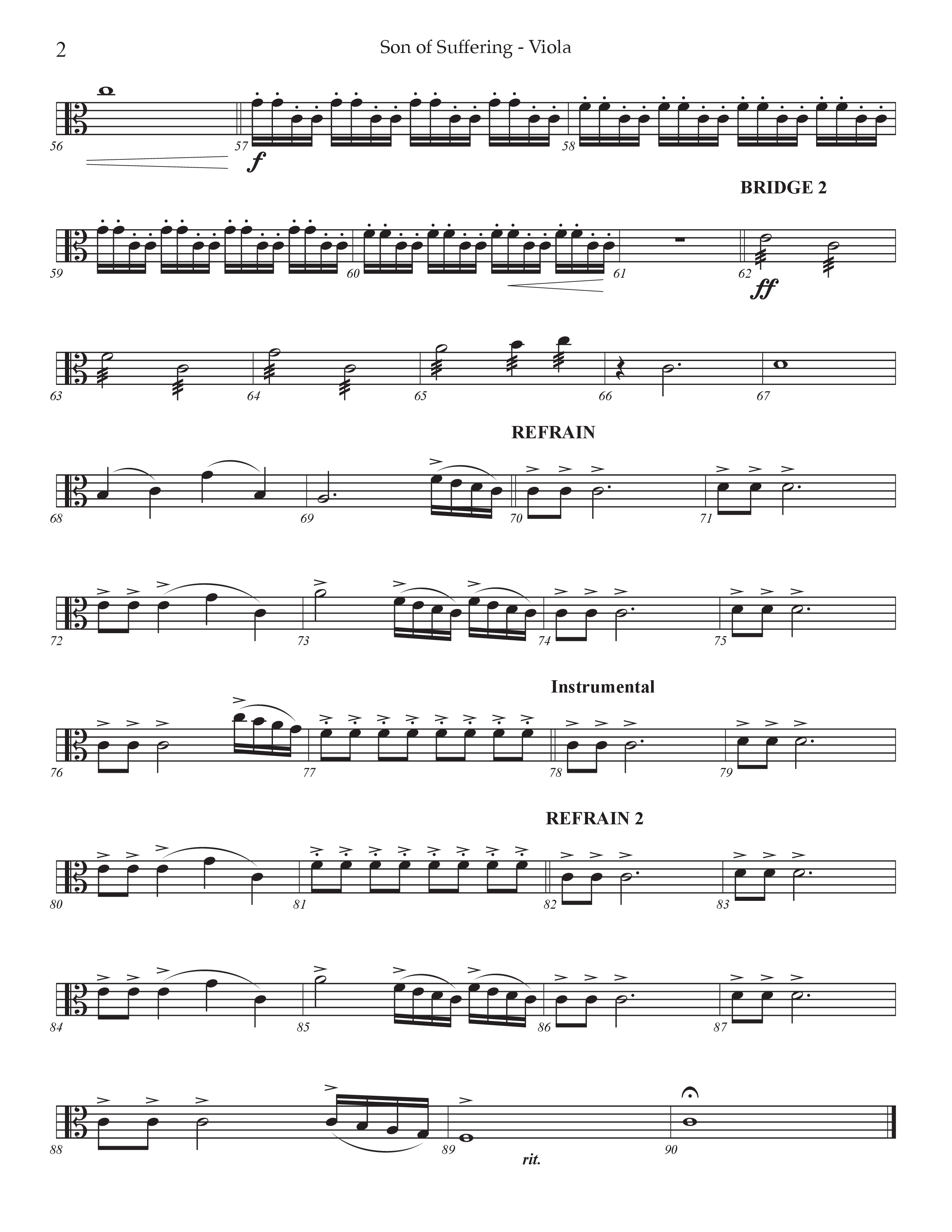Son Of Suffering (Choral Anthem SATB) Viola (Prestonwood Worship / Arr. Jonathan Walker)