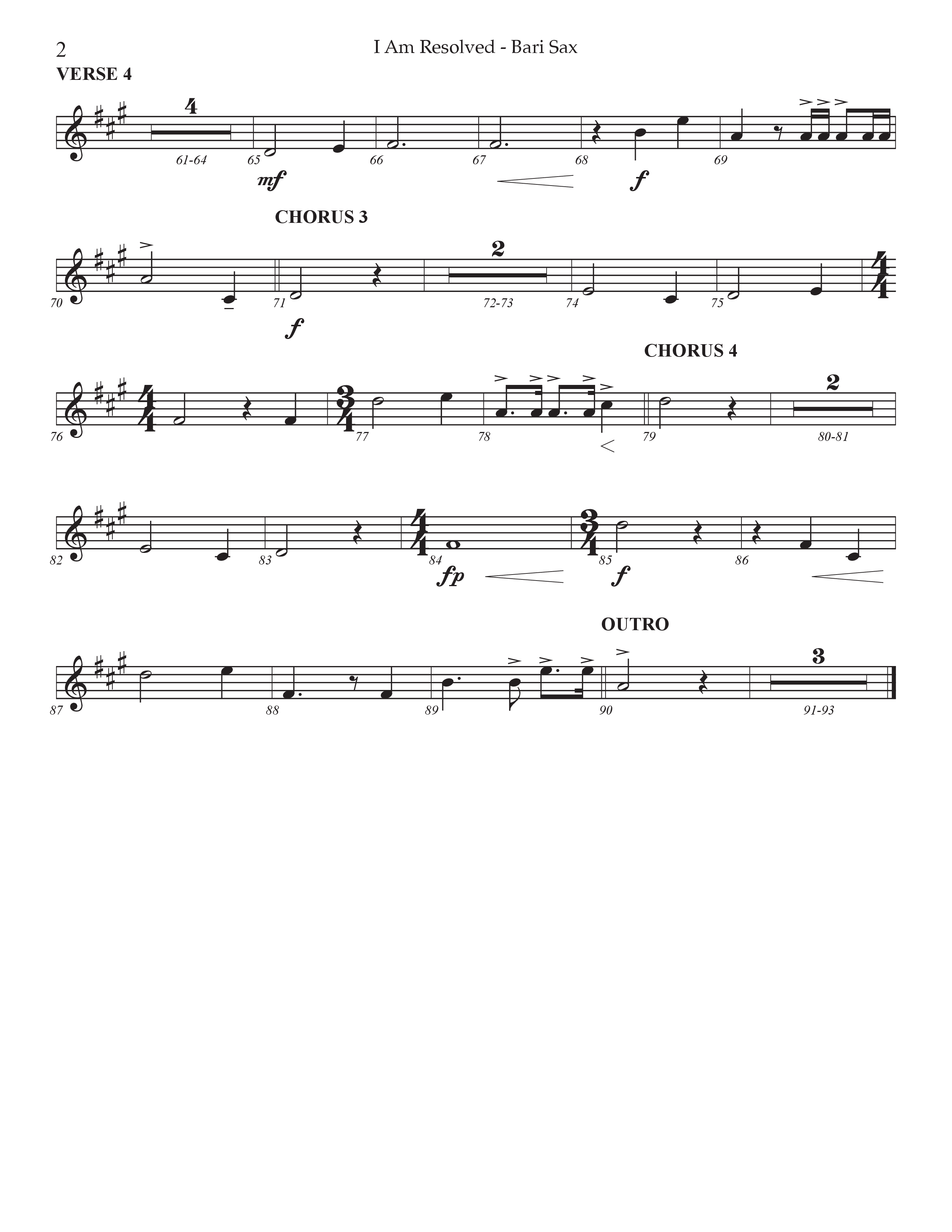 I Am Resolved (Choral Anthem SATB) Bari Sax (Prestonwood Worship / Arr. Jonathan Walker)