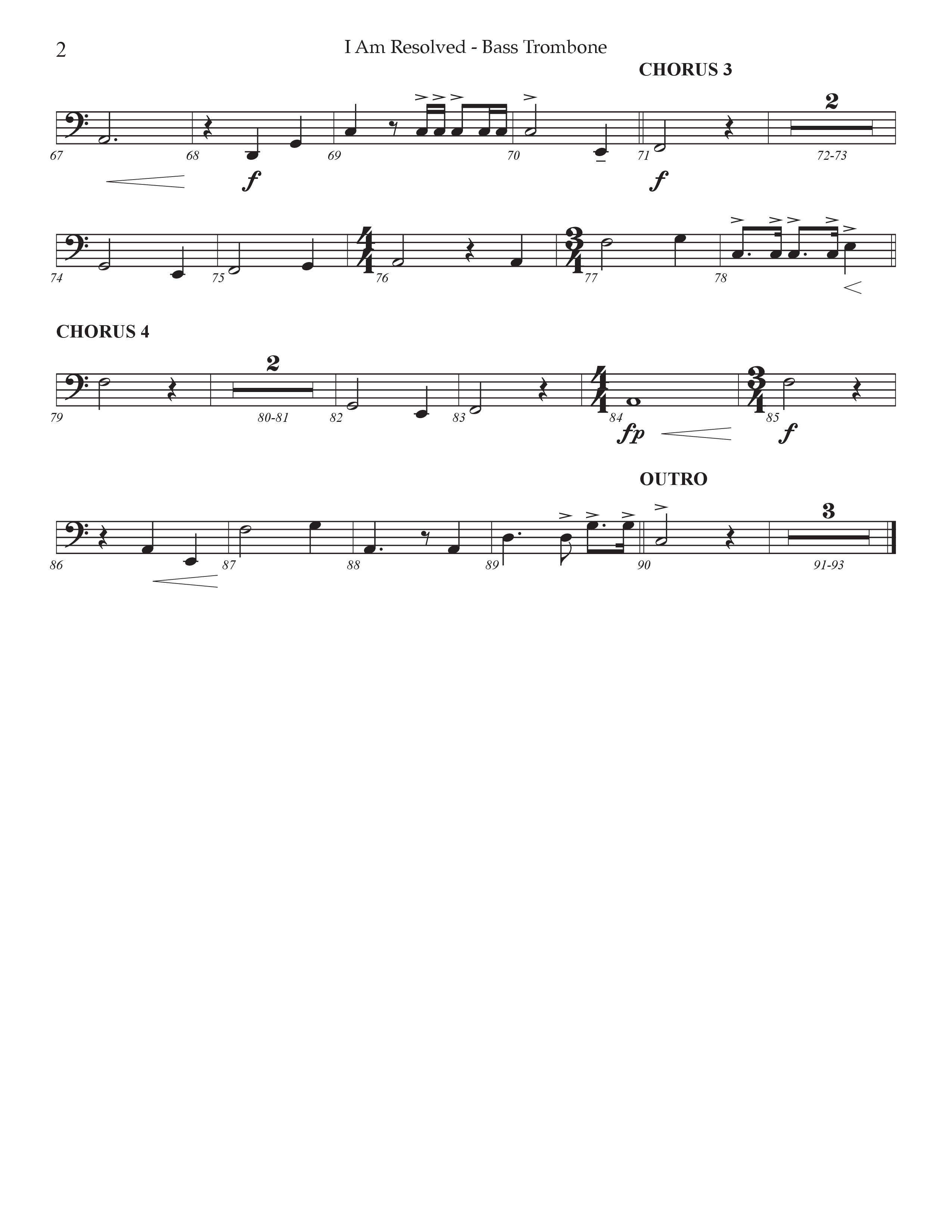 I Am Resolved (Choral Anthem SATB) Bass Trombone (Prestonwood Worship / Arr. Jonathan Walker)