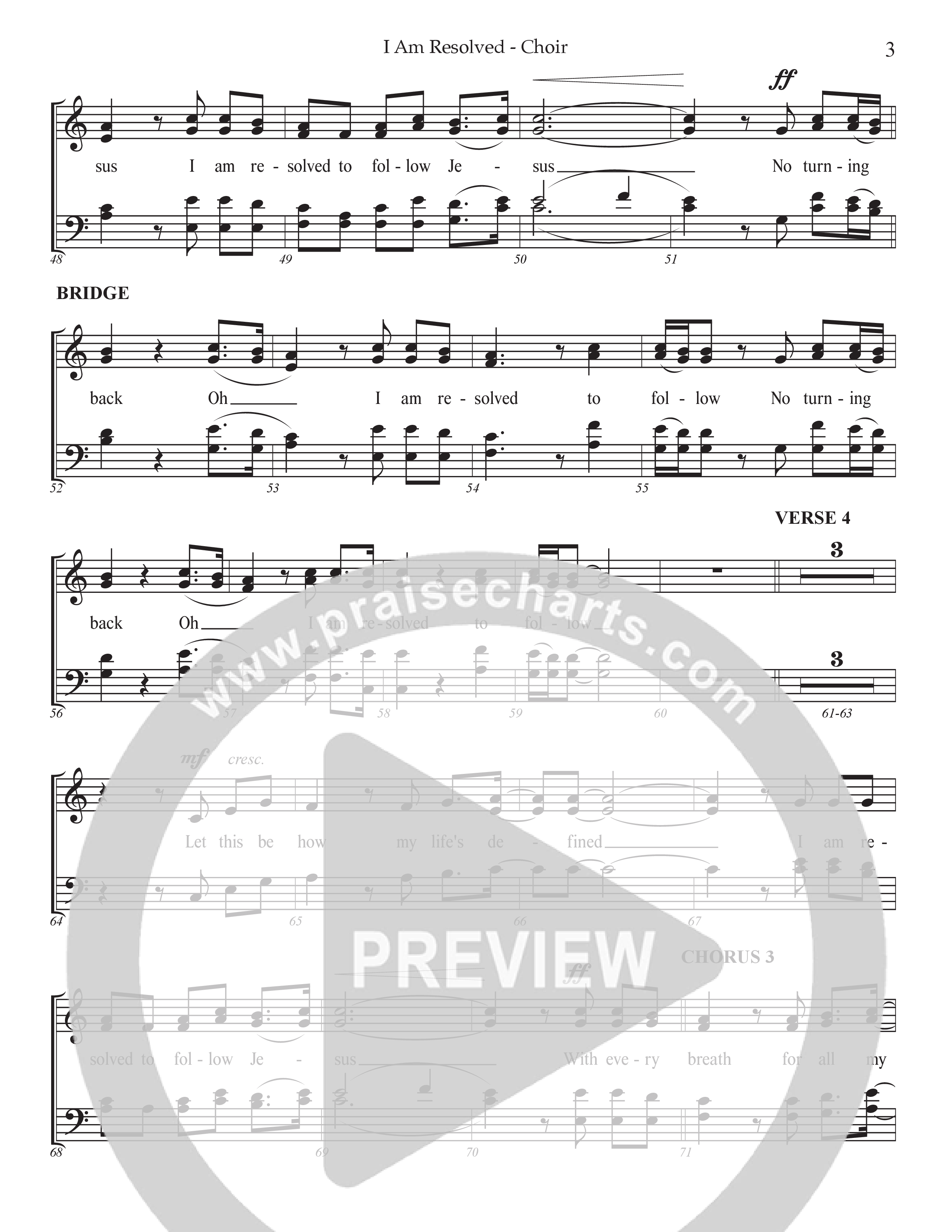 I Am Resolved (Choral Anthem SATB) Choir Sheet CH (Prestonwood Worship / Arr. Jonathan Walker)