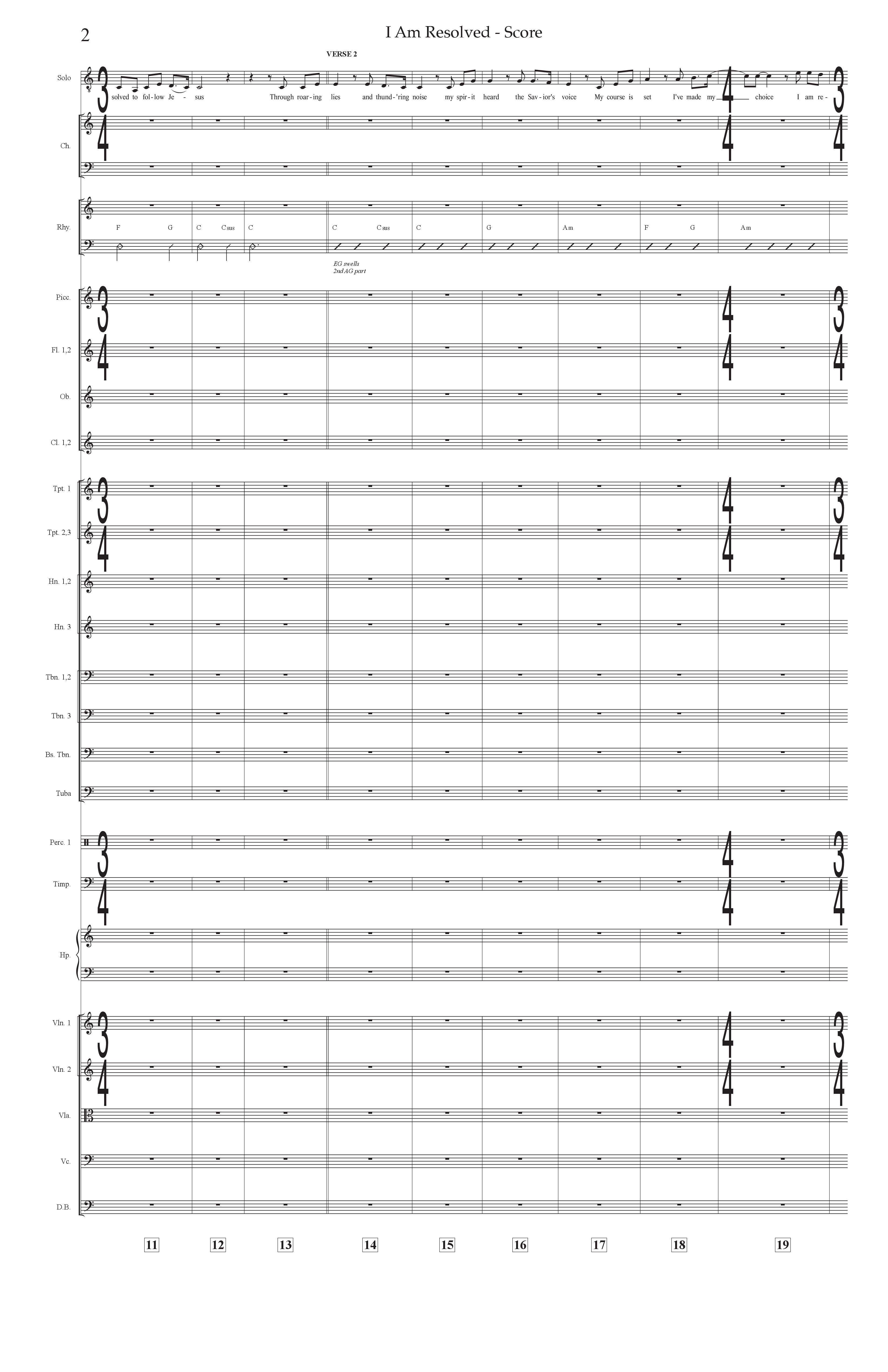 I Am Resolved (Choral Anthem SATB) Conductor's Score (Prestonwood Worship / Arr. Jonathan Walker)
