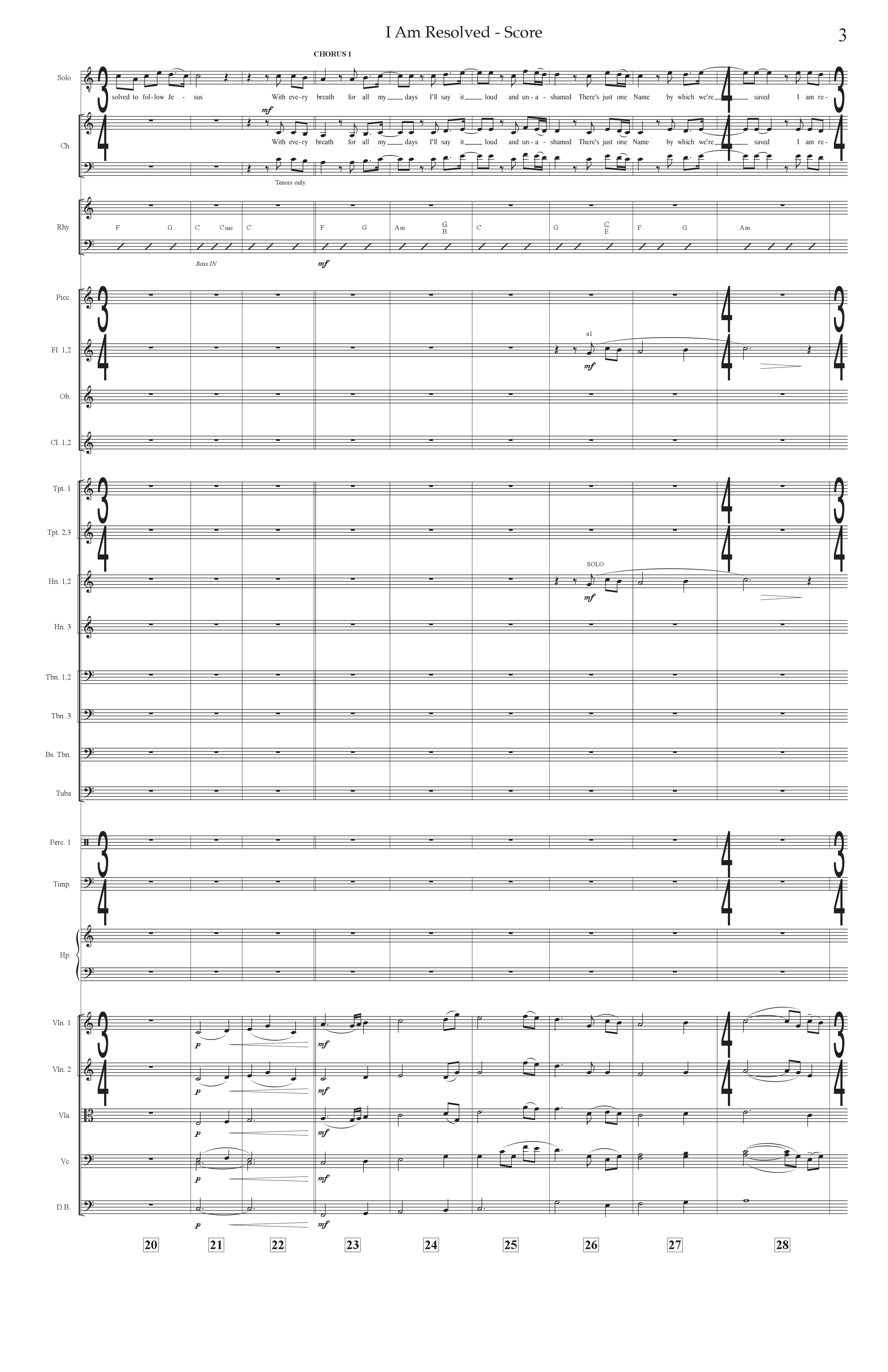I Am Resolved (Choral Anthem SATB) Conductor's Score (Prestonwood Worship / Arr. Jonathan Walker)