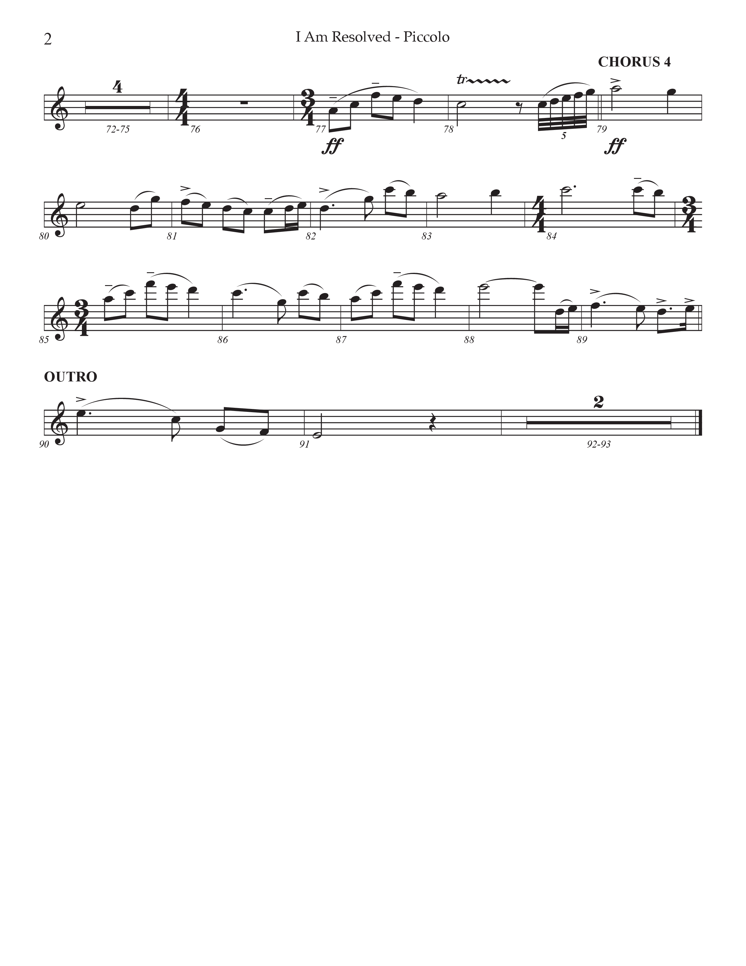 I Am Resolved (Choral Anthem SATB) Flute/Piccolo (Prestonwood Worship / Arr. Jonathan Walker)