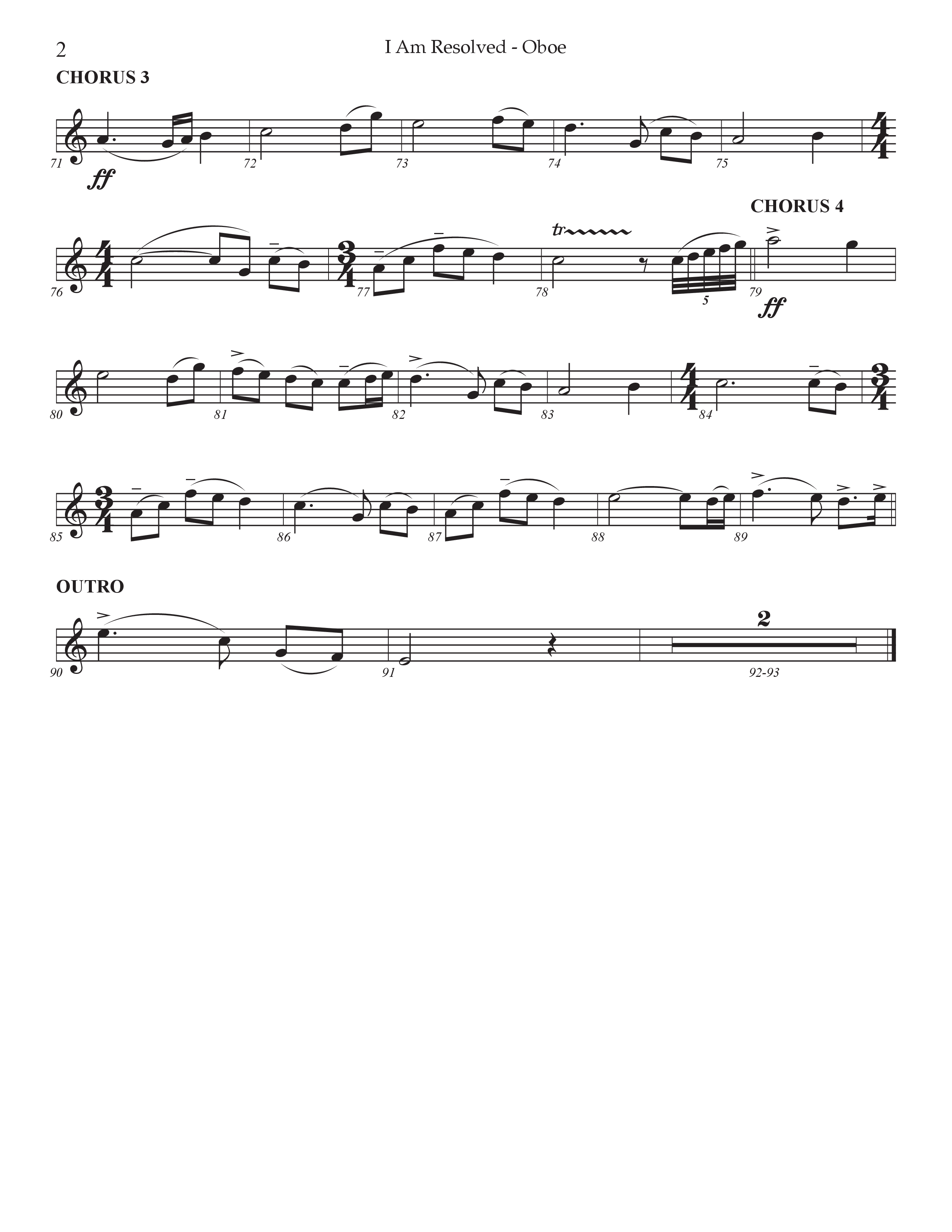 I Am Resolved (Choral Anthem SATB) Oboe (Prestonwood Worship / Arr. Jonathan Walker)