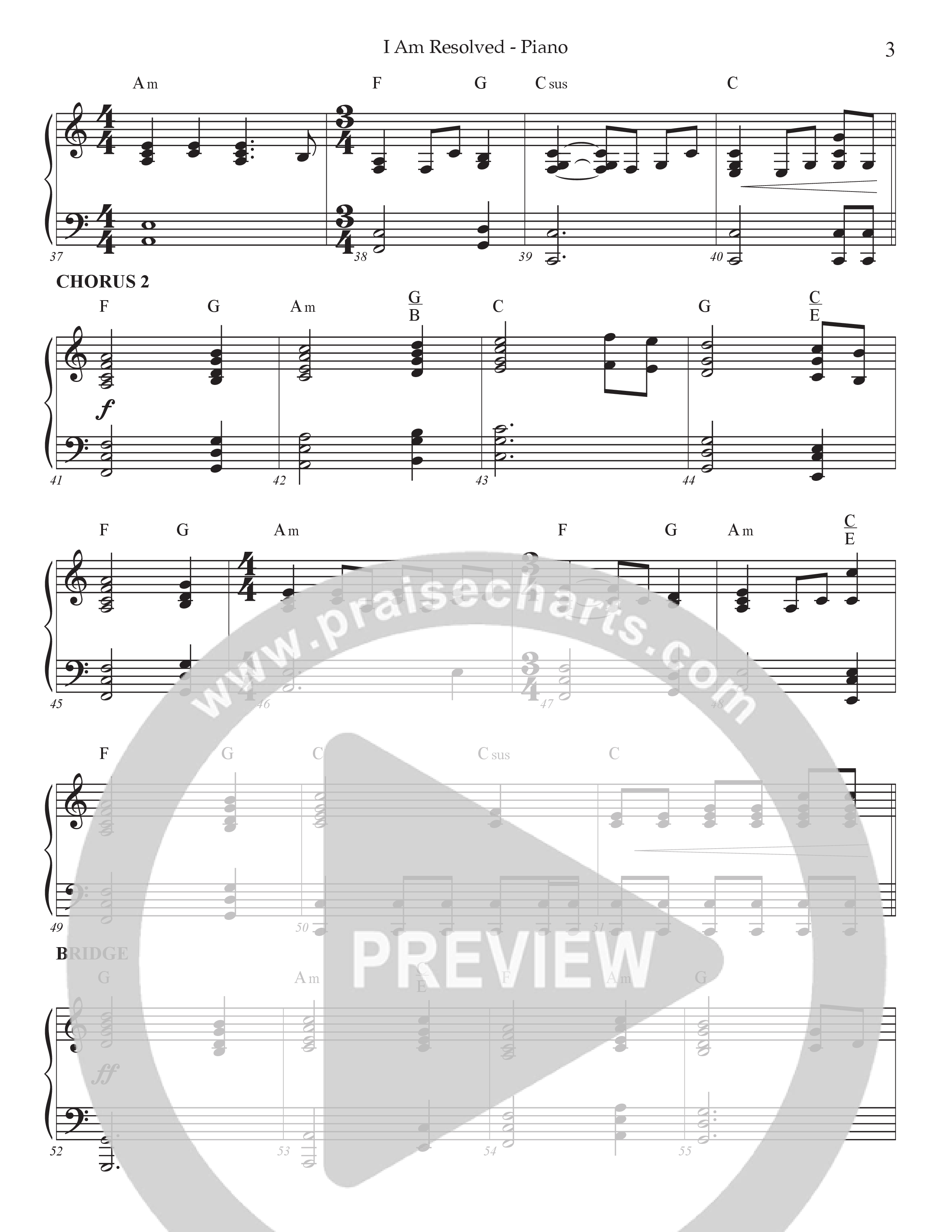 I Am Resolved (Choral Anthem SATB) Piano Sheet (Prestonwood Worship / Arr. Jonathan Walker)