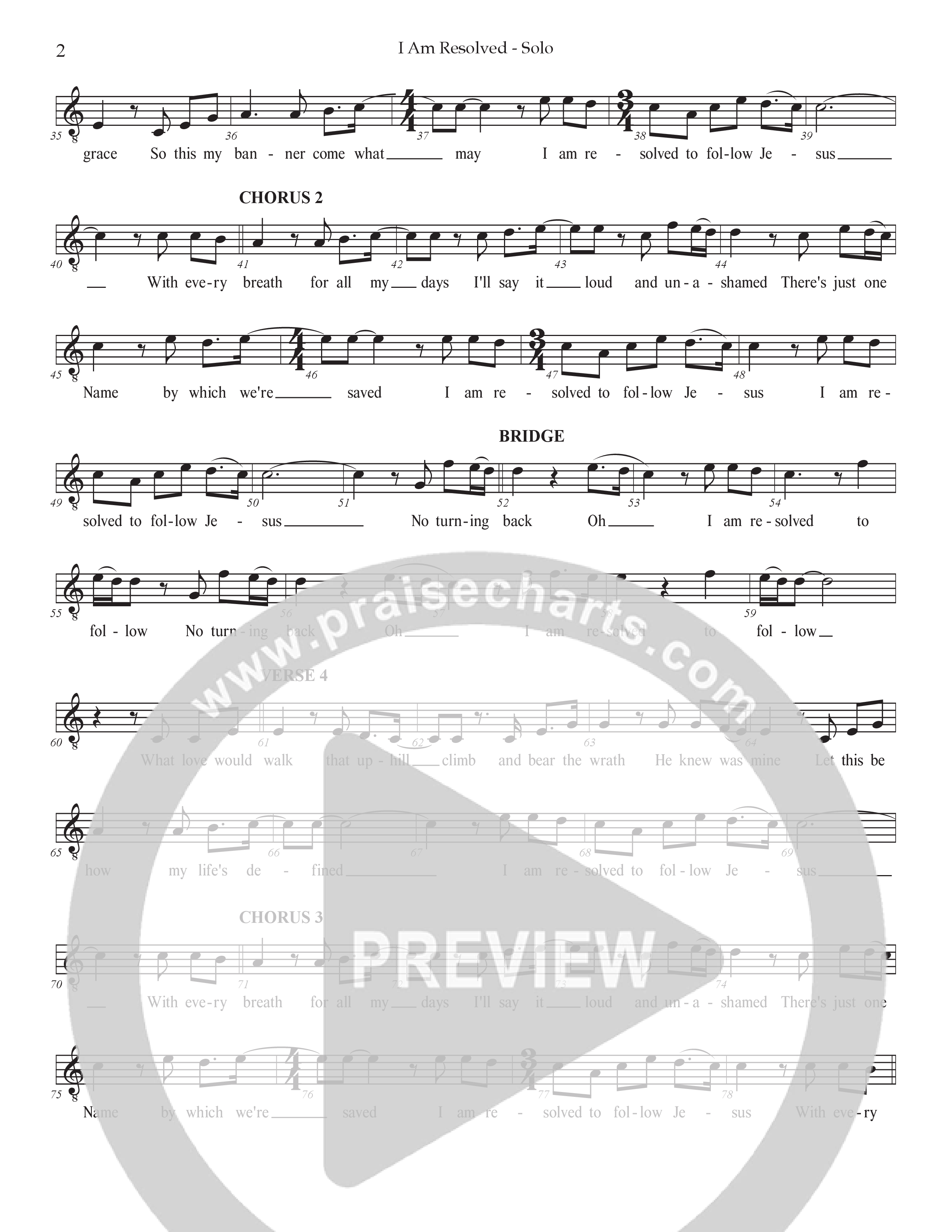 I Am Resolved (Choral Anthem SATB) Vocal Solo (Prestonwood Worship / Arr. Jonathan Walker)